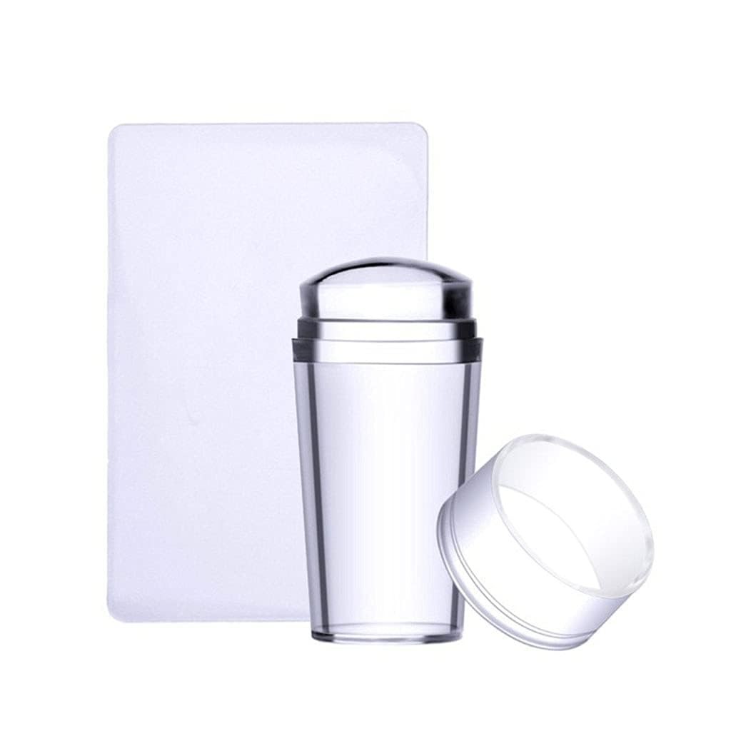 French Tip Tool Nail Art Stamper Kit Silicone Stamping Jelly with Scraper