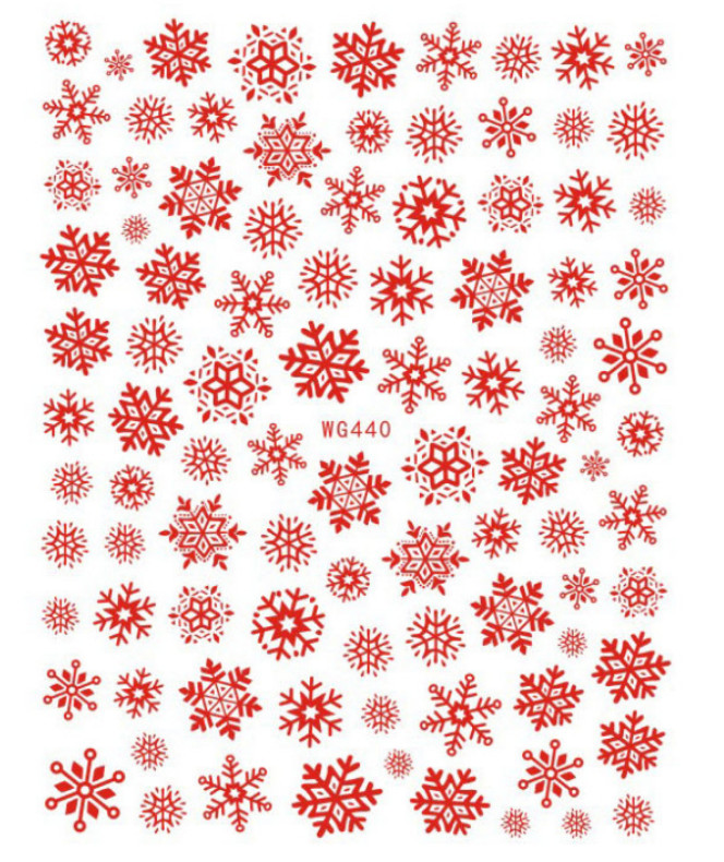 5D Embossed Snowflake Nail Sticker Self-Adhesive DIY Manicure Art Decals ns20