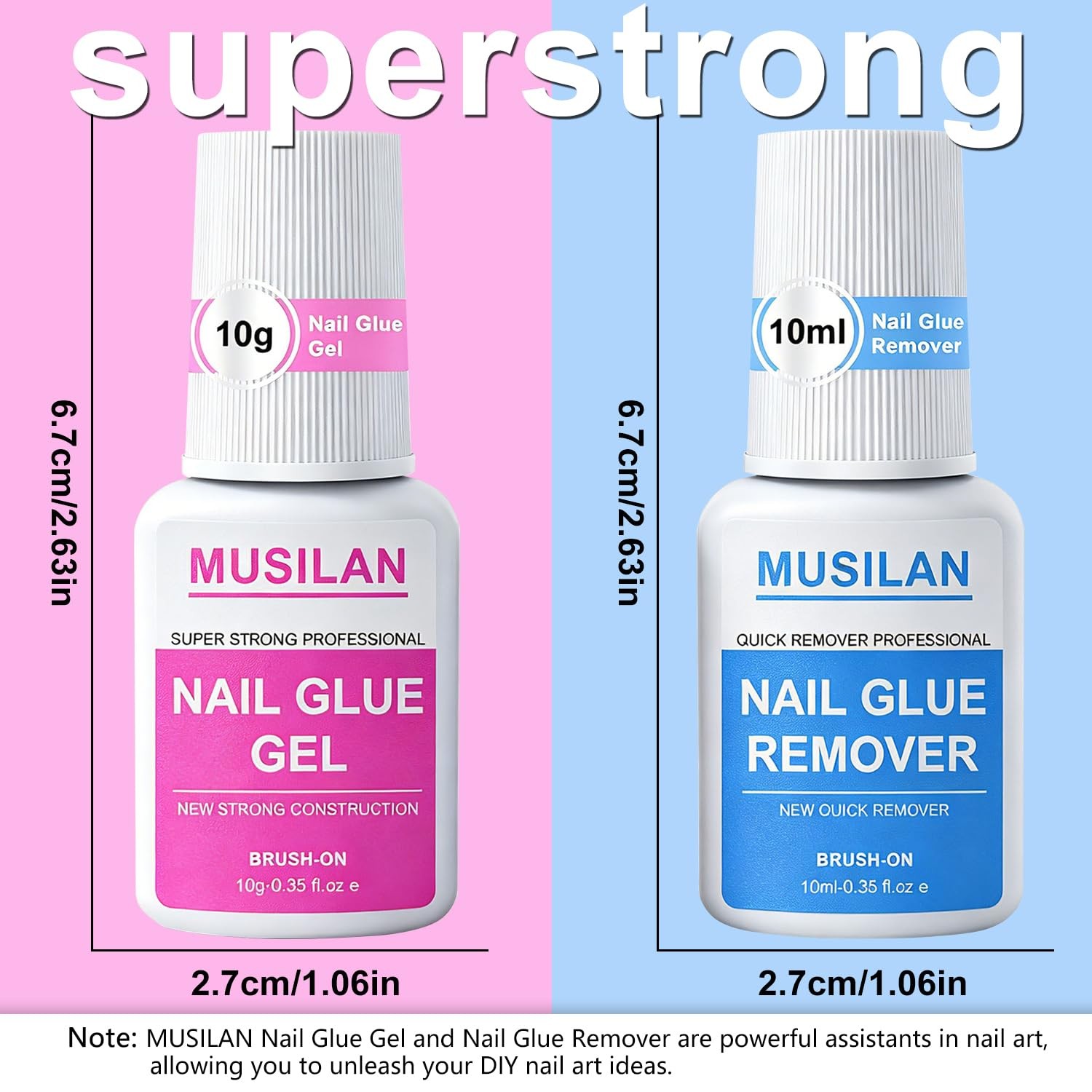 New Upgrade Nail Glue and Glue Remover Kit,Super Strong Nail Gel for Press On…