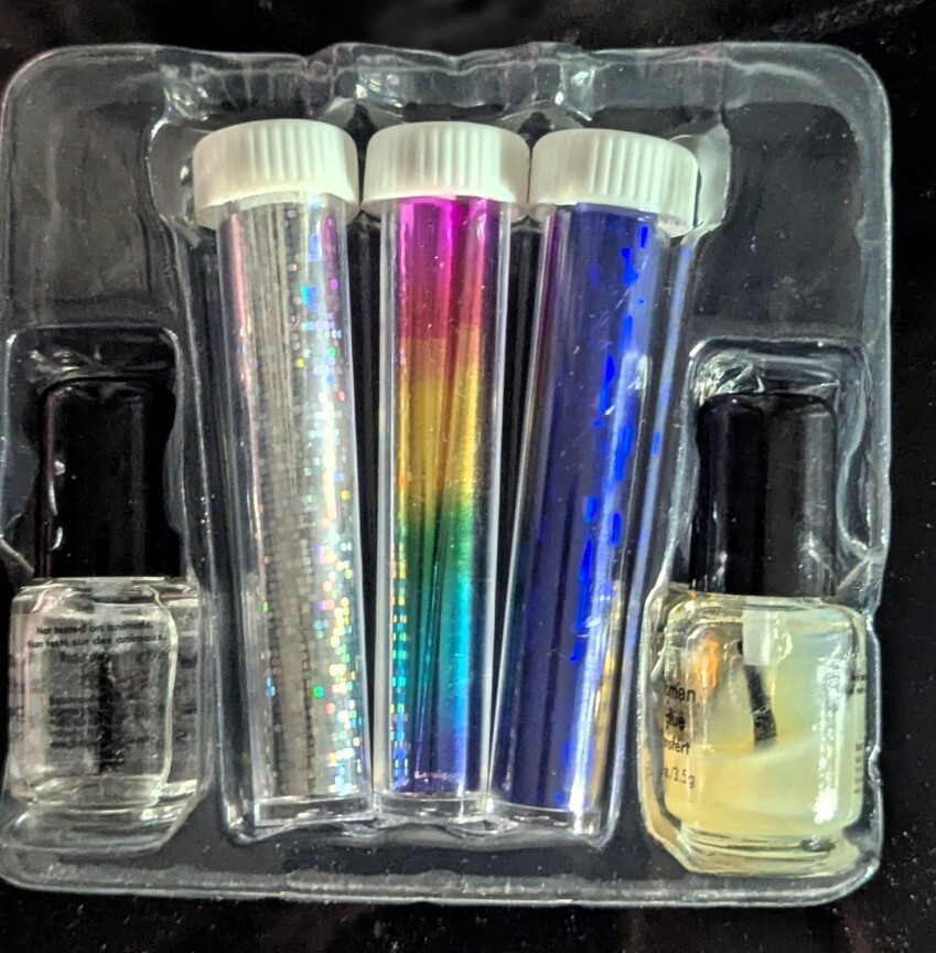 “Nailed It! 💖 Pretty Woman Holographic Nail Art Kit – 6 Foils, Glitter & Sequin