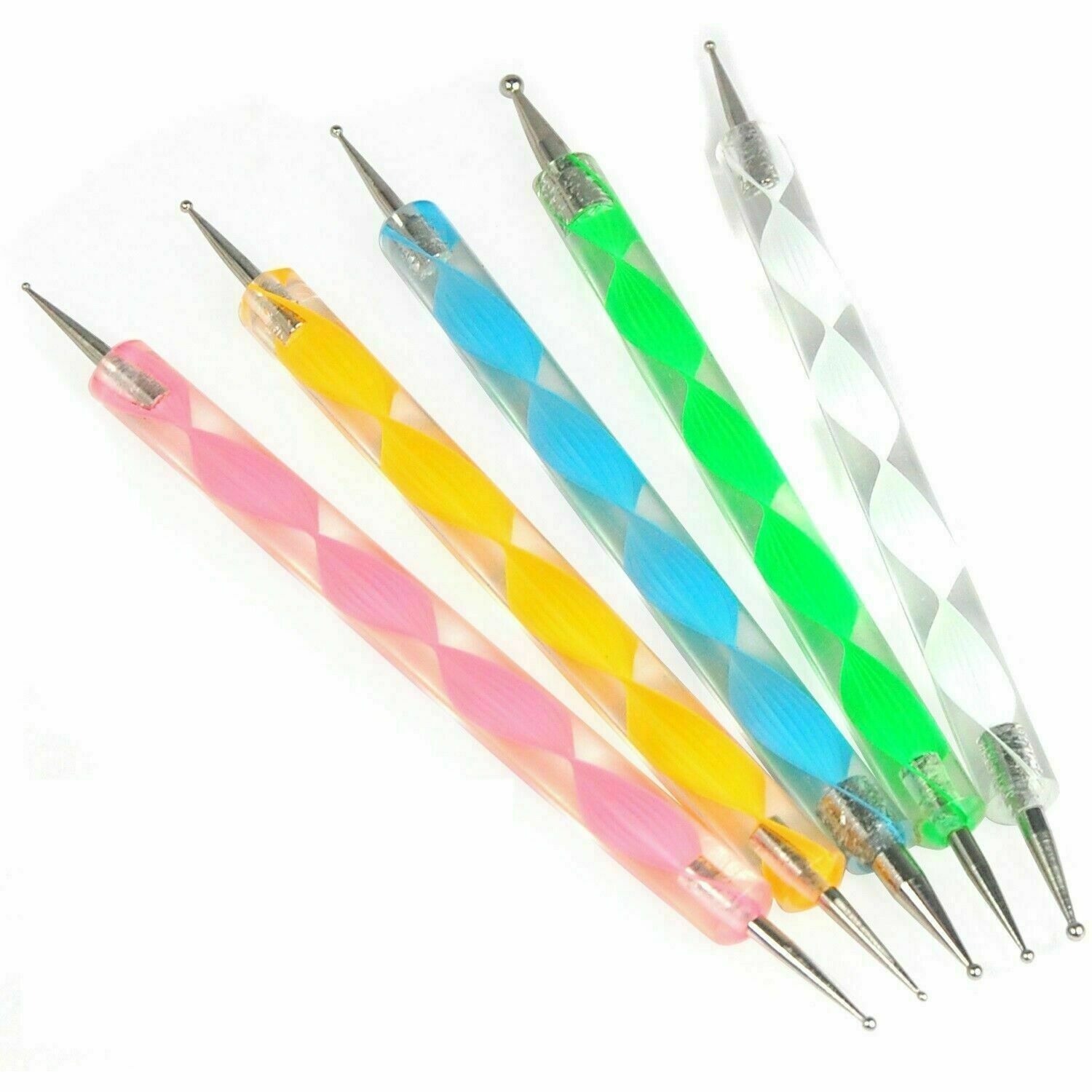 20 Pieces Nail Art Gel Design Pen Painting Polish Brush Dotting Drawing Tool Set