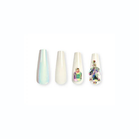 POSHMELLOW MAISON DELUXE 24 NAILS GLUE INCLUDED – WINK OF DAZZLE #65225