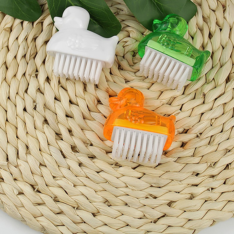 Duck Nail Art Trimming Brush Manicure Pedicure Files Cleaning Scrubbing Tool