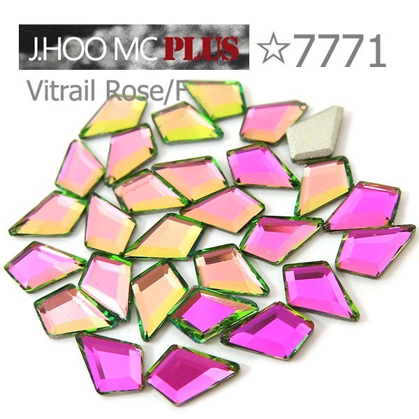 J.HOO Crystal 7771 Kite Flat Back Rhinestones 6.4×4.2mm Nail Art (10pcs)