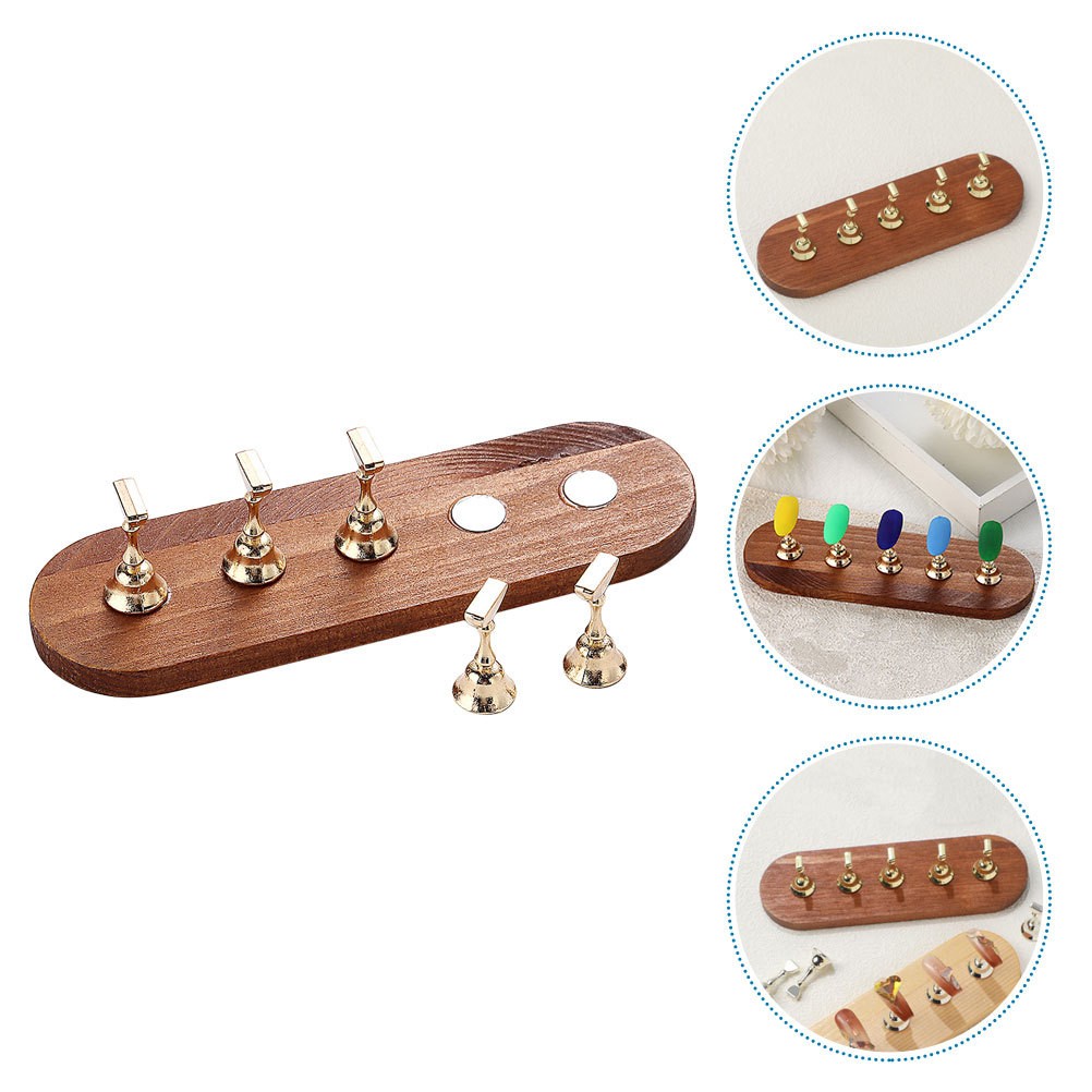 Nail Art Props Press on Nails Display Holder Hand for Practice Manicure Plate