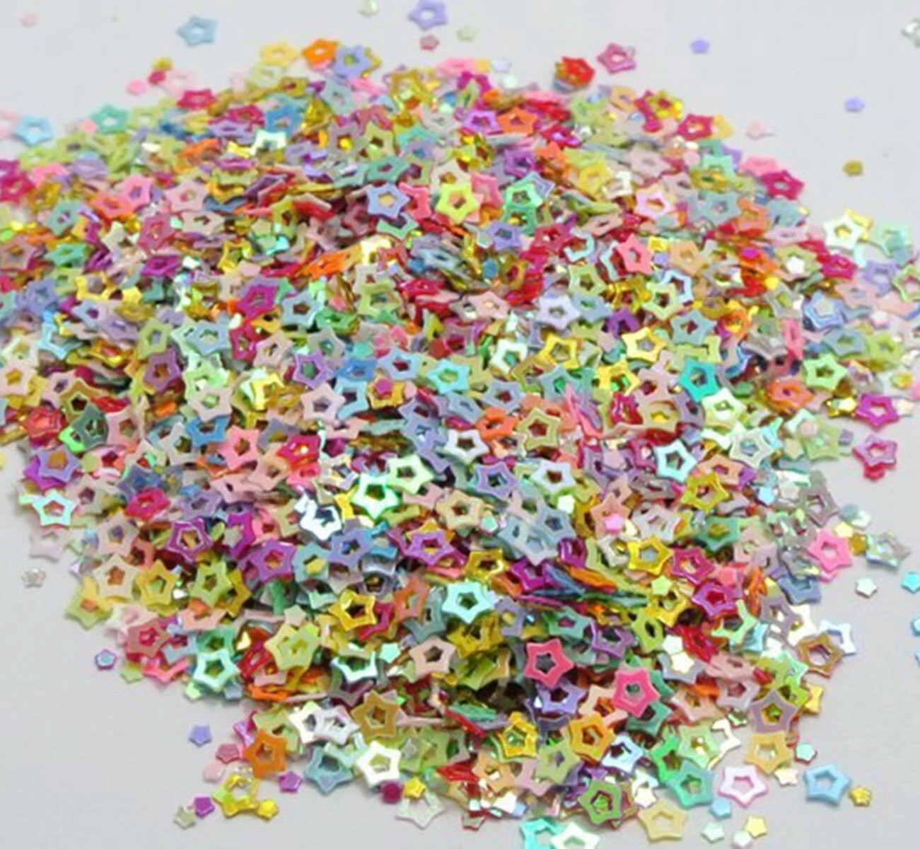 50 Gram Mixed Color Hollow Star Sequins Loose Tiny 3mm Nail Art Tips Crafts