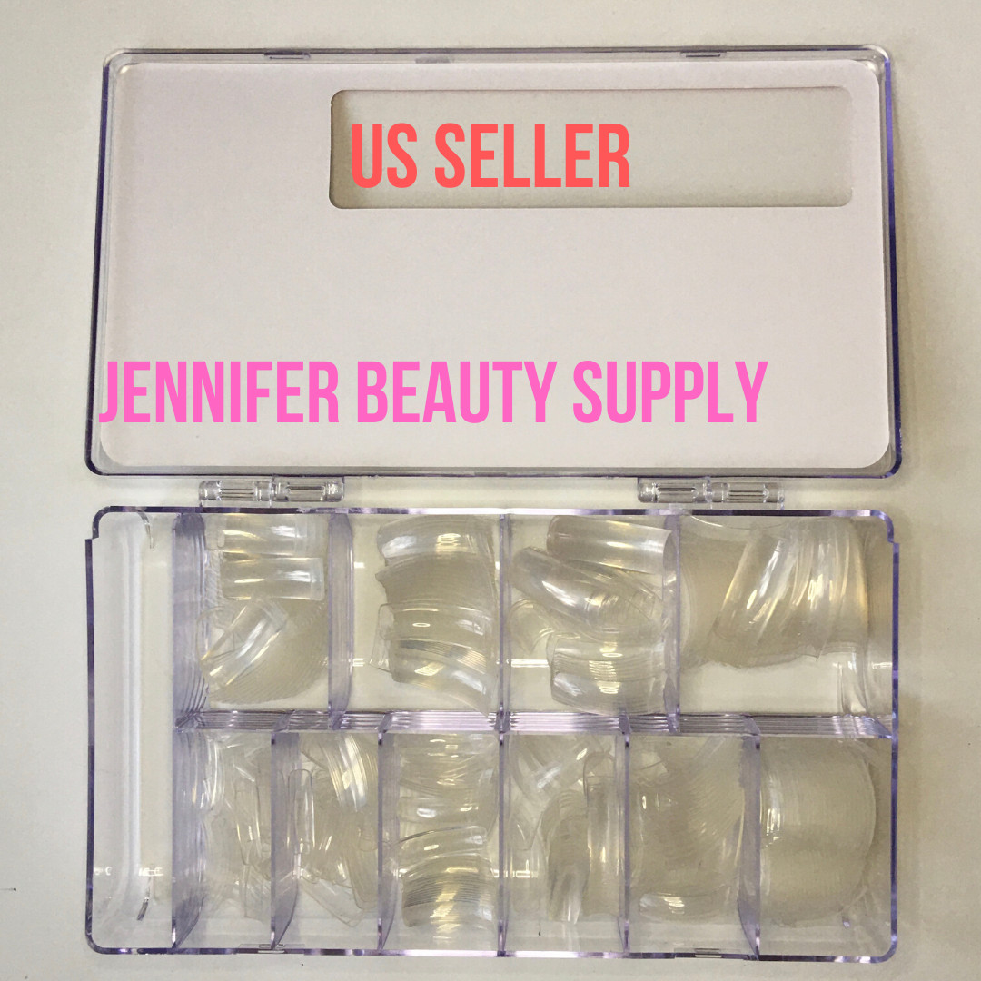MISS ANA 500 PCS ACRYLIC FAKE FRENCH CLEAR NAIL TIPS 10 SIZES LIKE BEYOU