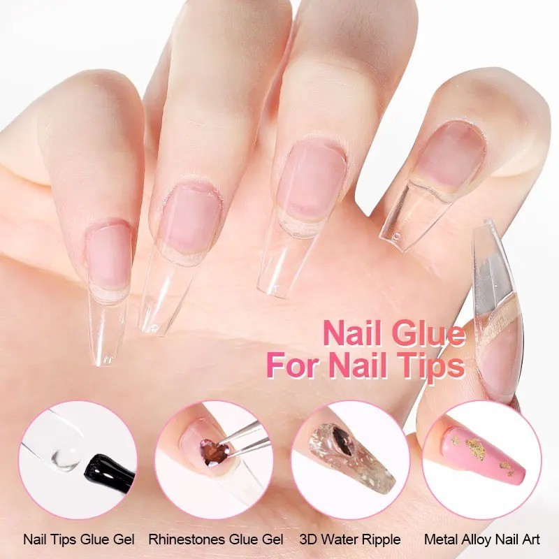 LIMEGIRL 7.5ml Nail Tips Glue Gel UV Strong Bond False Nail Manicure Gel
