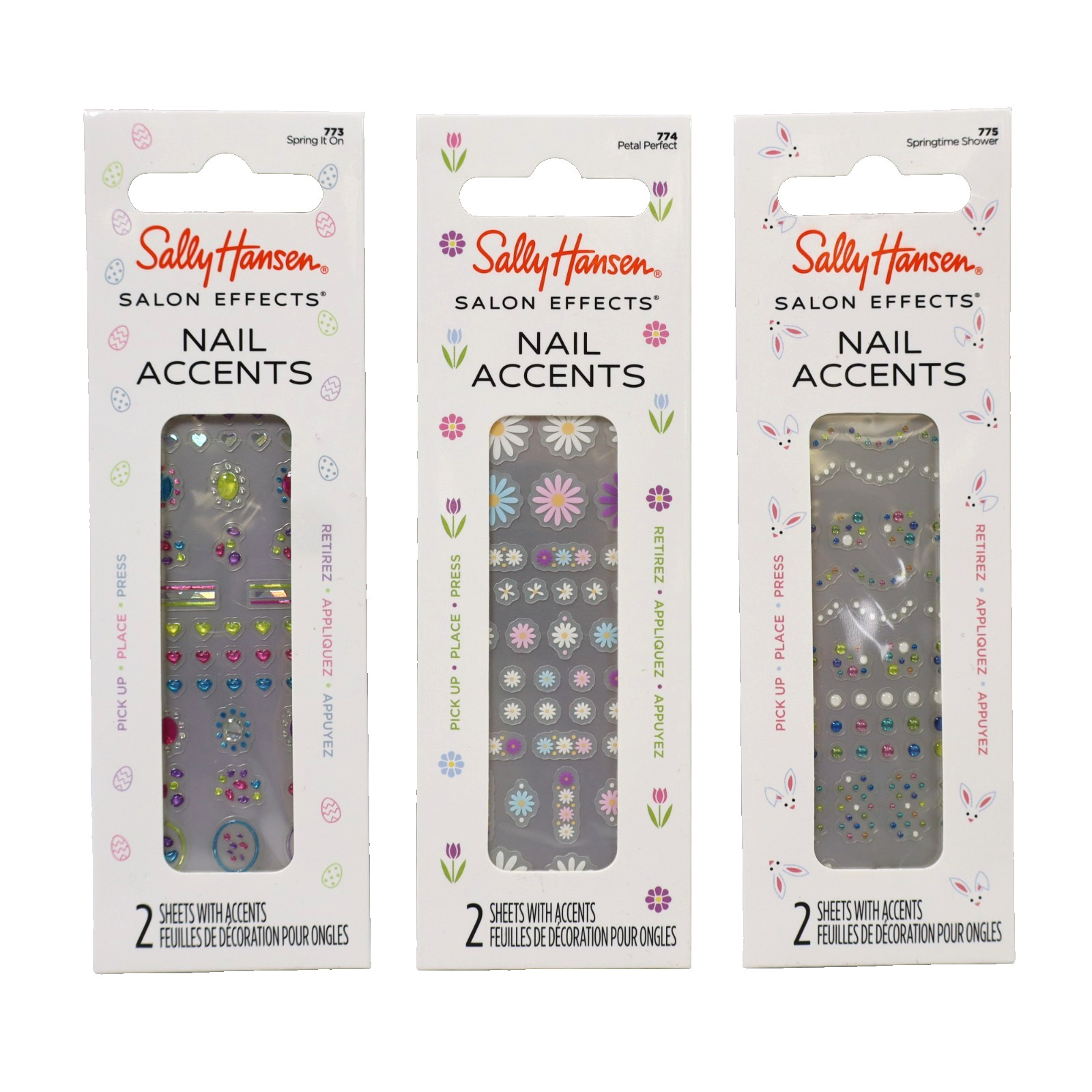 3 PACK Sally Hansen Nail Accents Hershey’s Cookies & Cream Spring 773, 774, 775