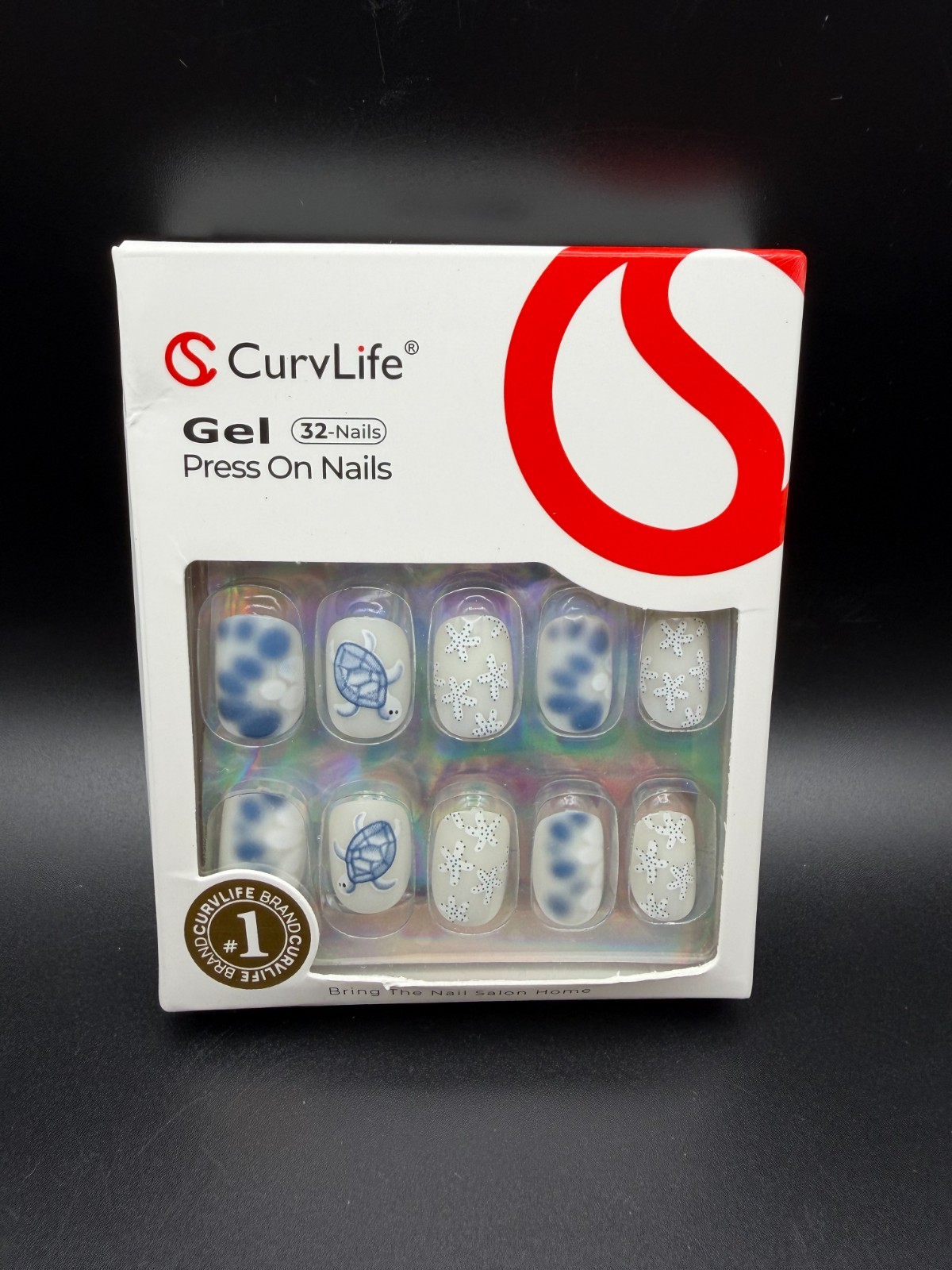 CurvLife Gel Press On Nails Bundle 3 NEW Tidal Blush Turtle Dream Candy Tide