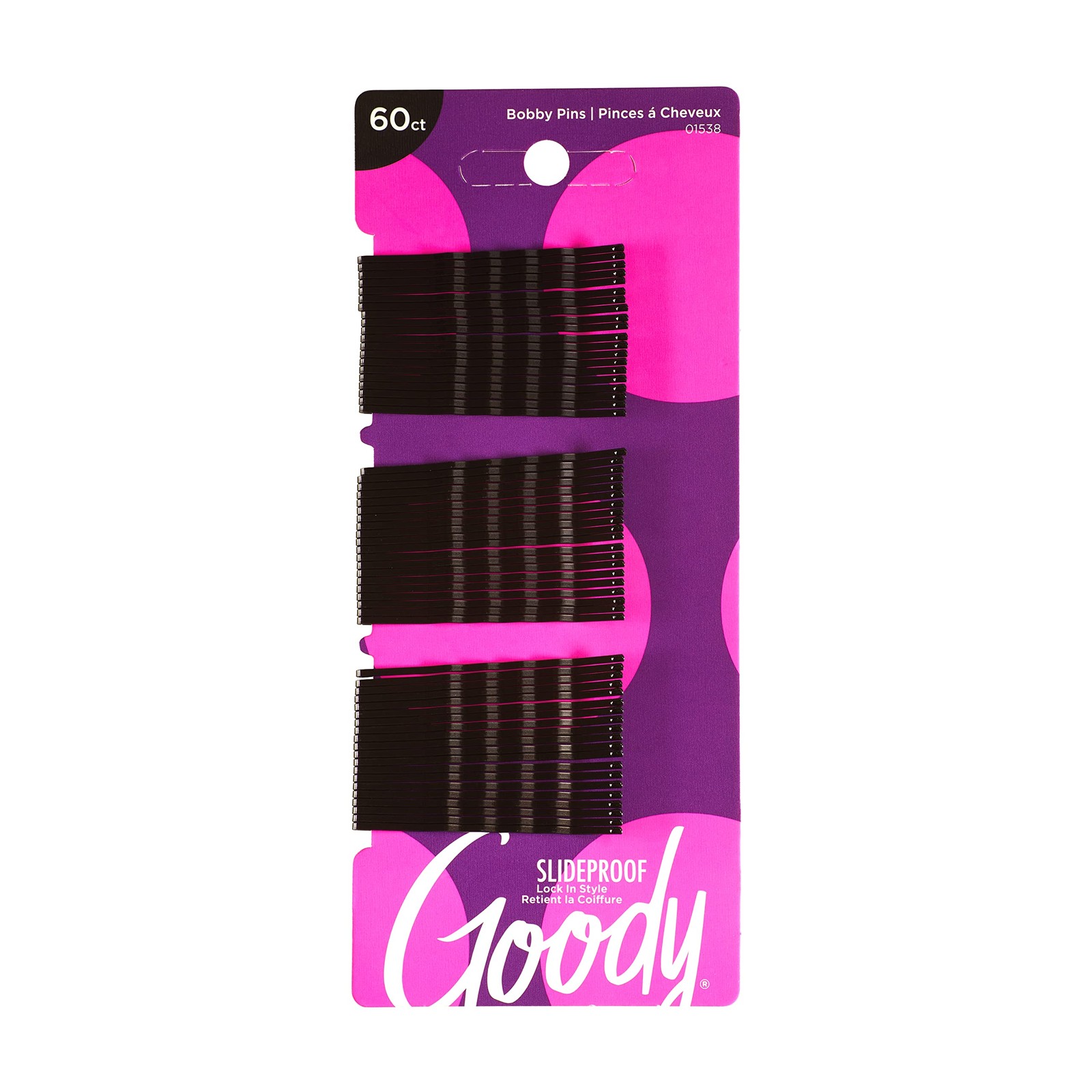 Goody Styling Essentials Bobby Pins, Black, 2 60 Count (Pack of 1), Black