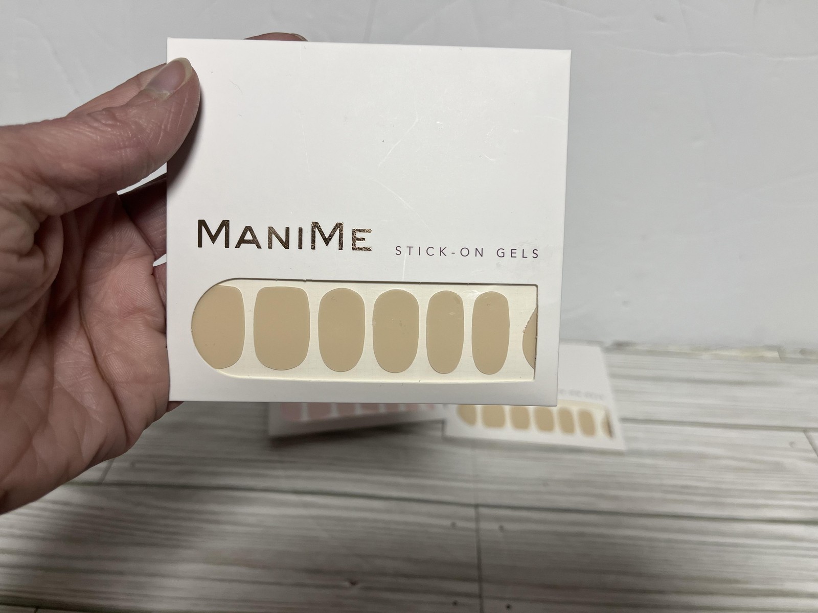 ManiMe Stick-On Gels Press-On Nails Lot 3 Nude Pink Beige Vegan Cruelty-Free