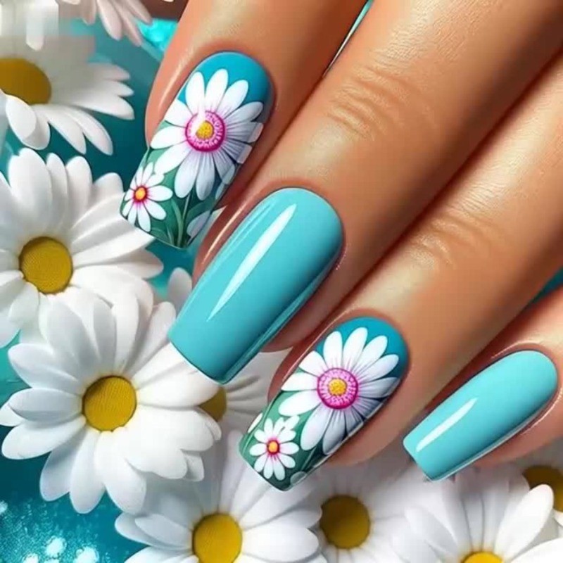 48 Square Green Daisies Suitable for Summer Gatherings and Dancing