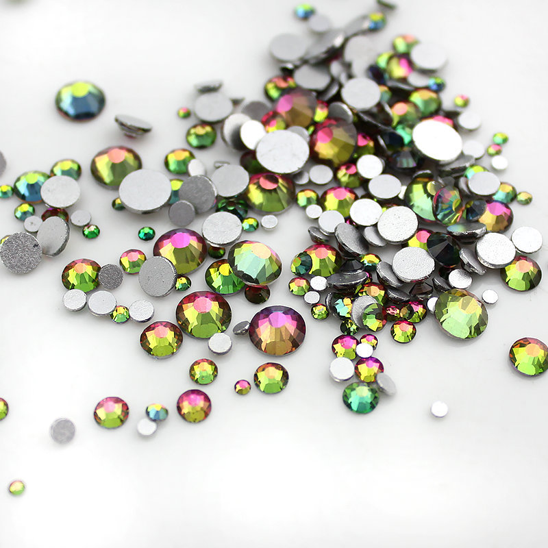720p Mix Size Nail Art Rhinestones Glitter Diamond Crystal Gems Tips Decoration