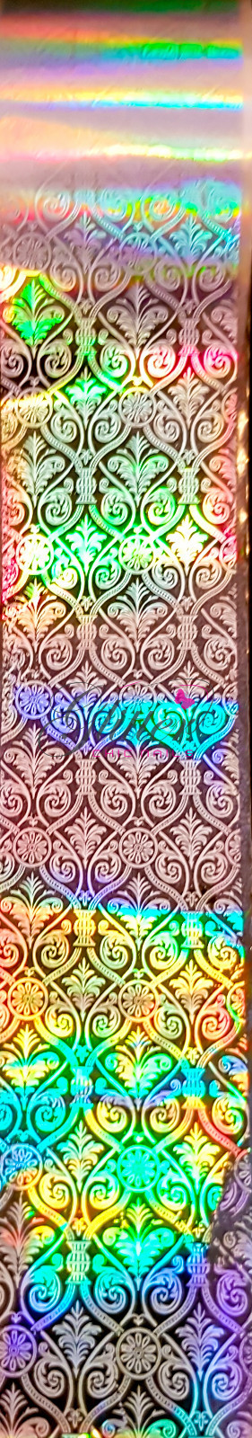 HOLOGRAPHIC SILVER NAIL TRANSFER FOIL – 8 STUNNING COLOURS 1 METRE LONG