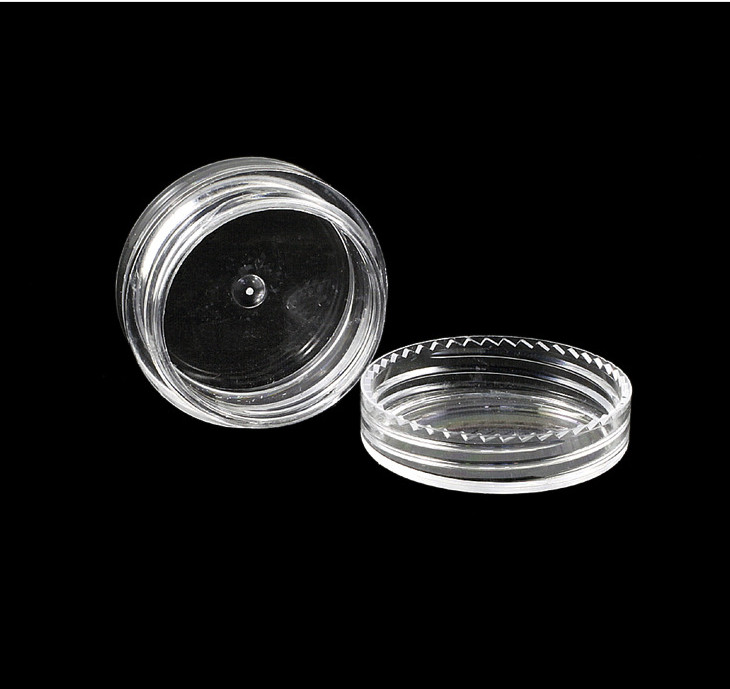 6PC Clear Small 3g Grams/mL Plastic Jars for Cosmetic Sample Container Pot Cream