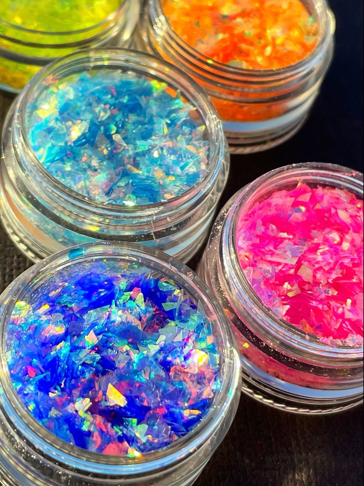 RAINBOW EFFECT GLITTER NAIL ART POWDER DUST FLAKES Hot Nails Iridescent 5G USA