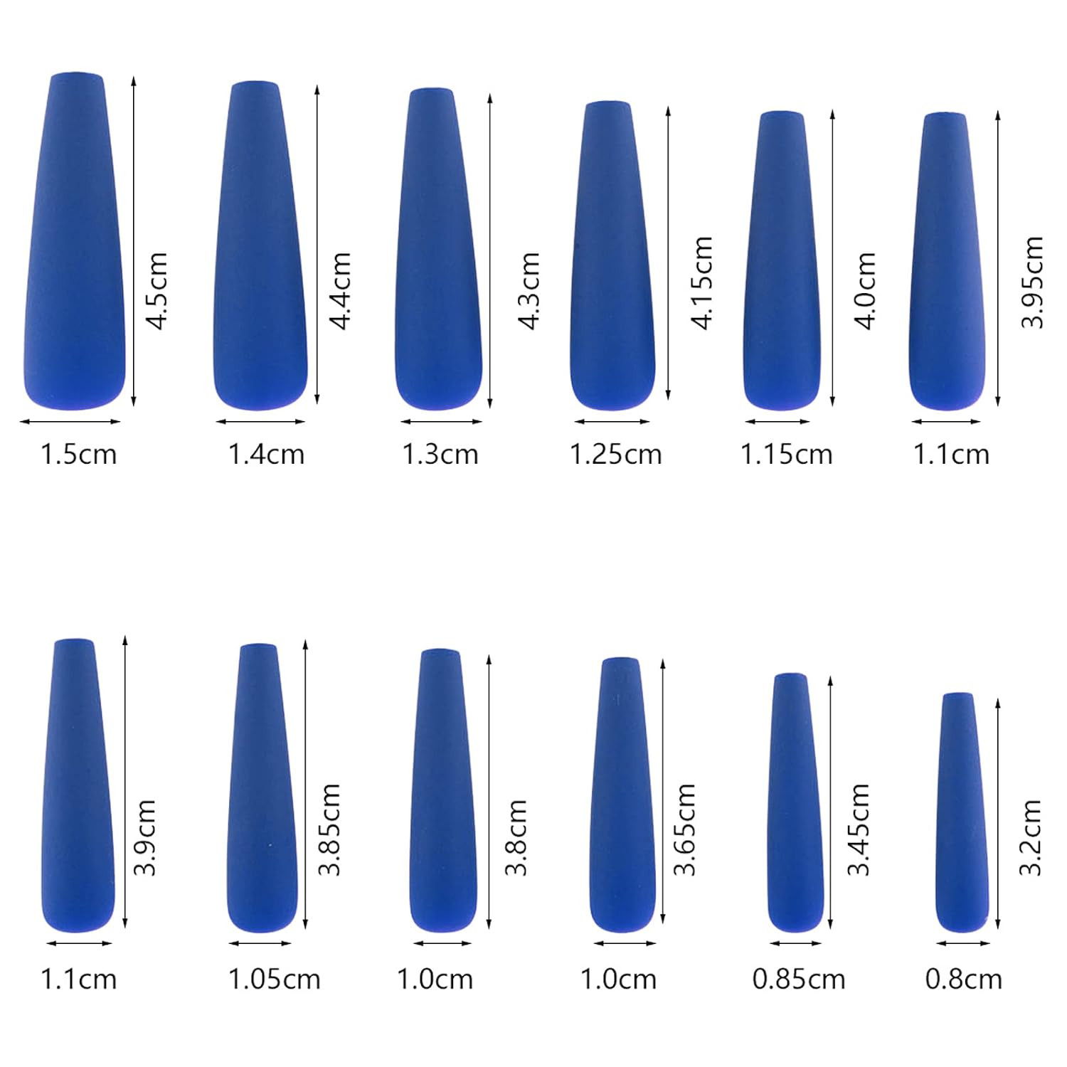 XXL Extra Long Press on Nails Coffin Matte Fake Nails Full Cover Acrylic False N