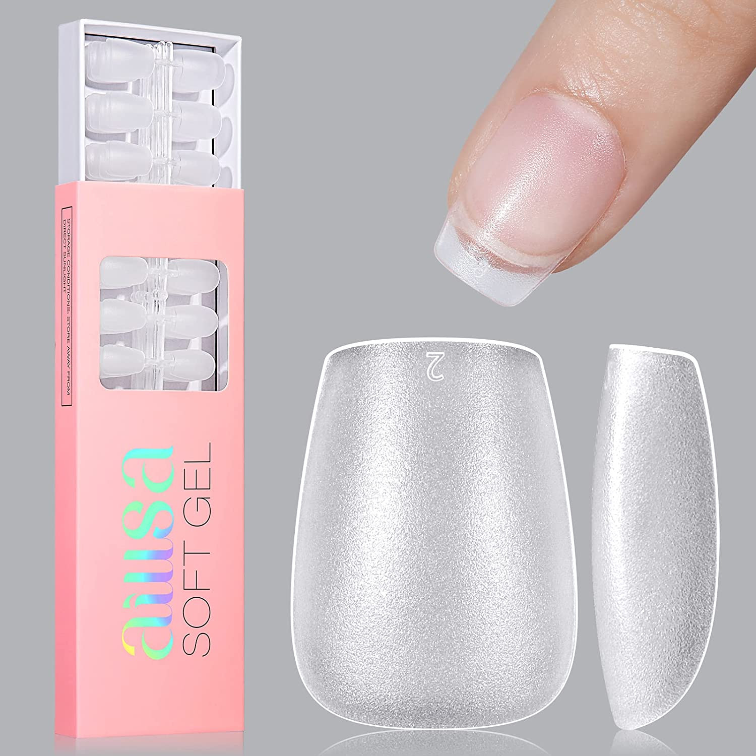 Extra Short Coffin Nail Tips – Upgraded Matte Soft Gel Full Cover 240PCS