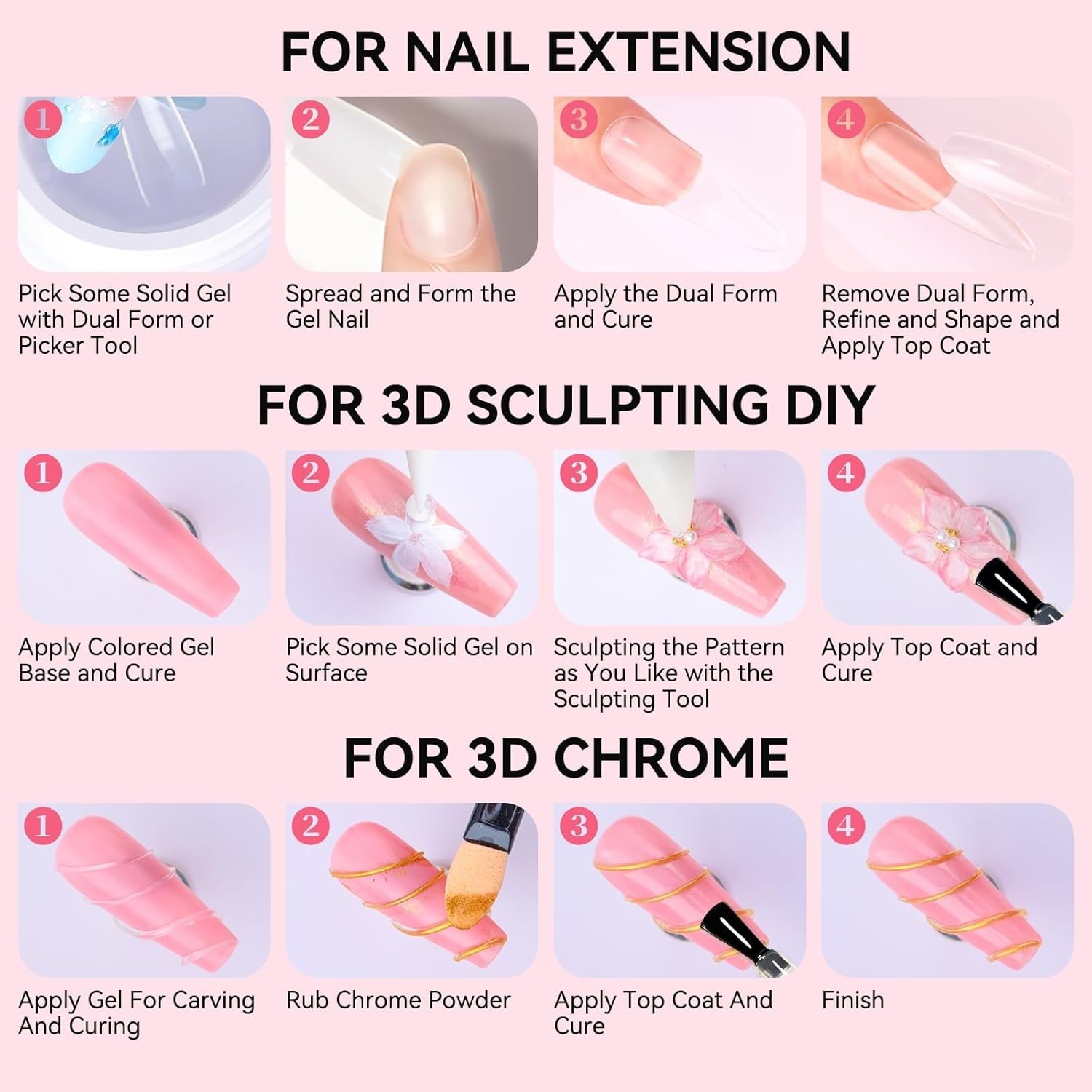 Professional 3D Sculpting Gel for Nails