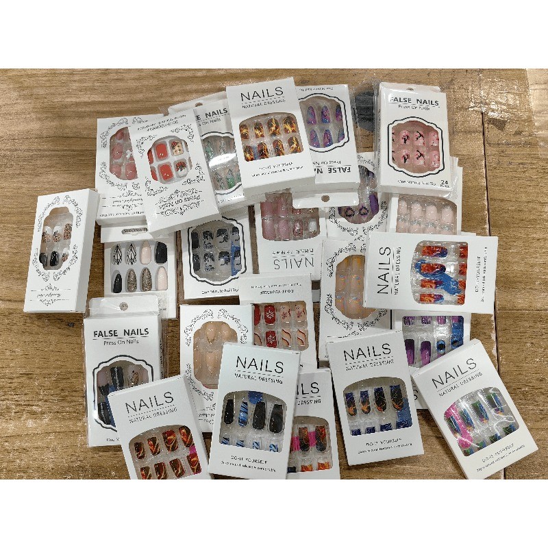 72 Pcs of Randomly Combinedand Reusable Nail Art Fake Nails with Multiple Styles