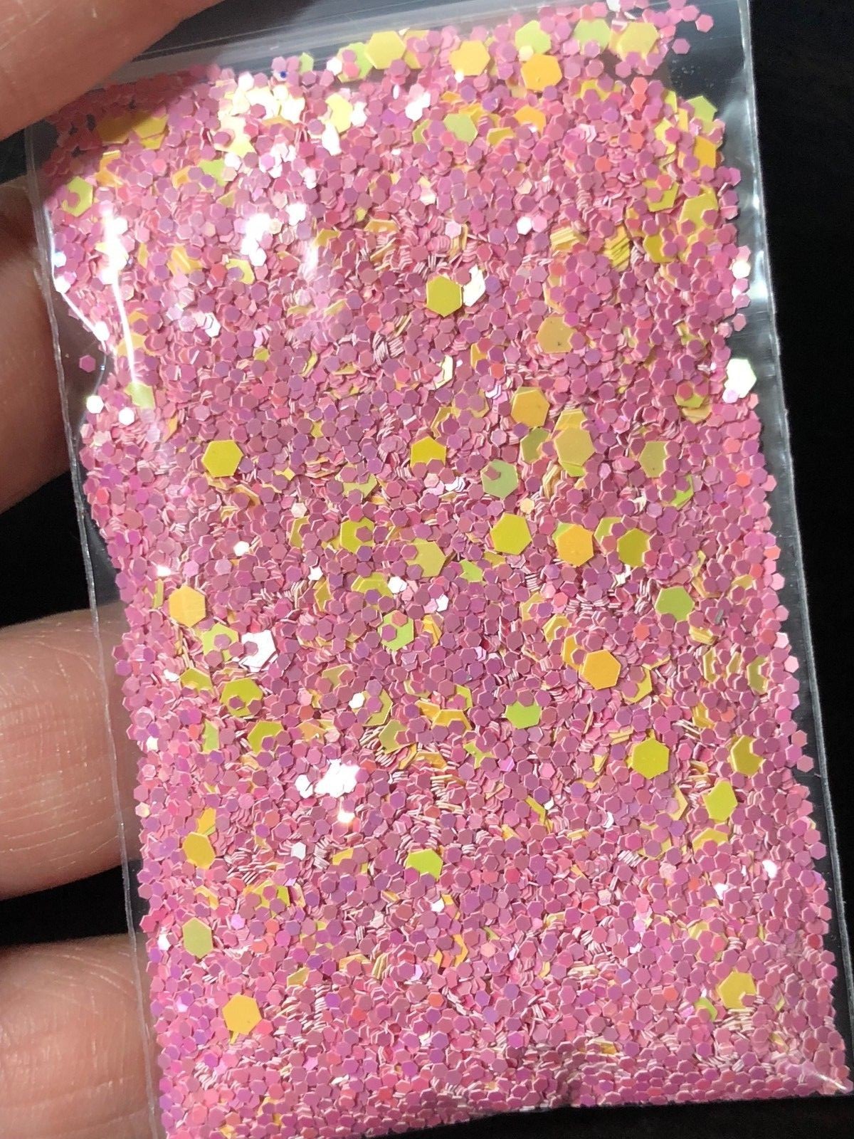 Colorful Raw limited different size glitter mix nail art Acrylic Nail US seller