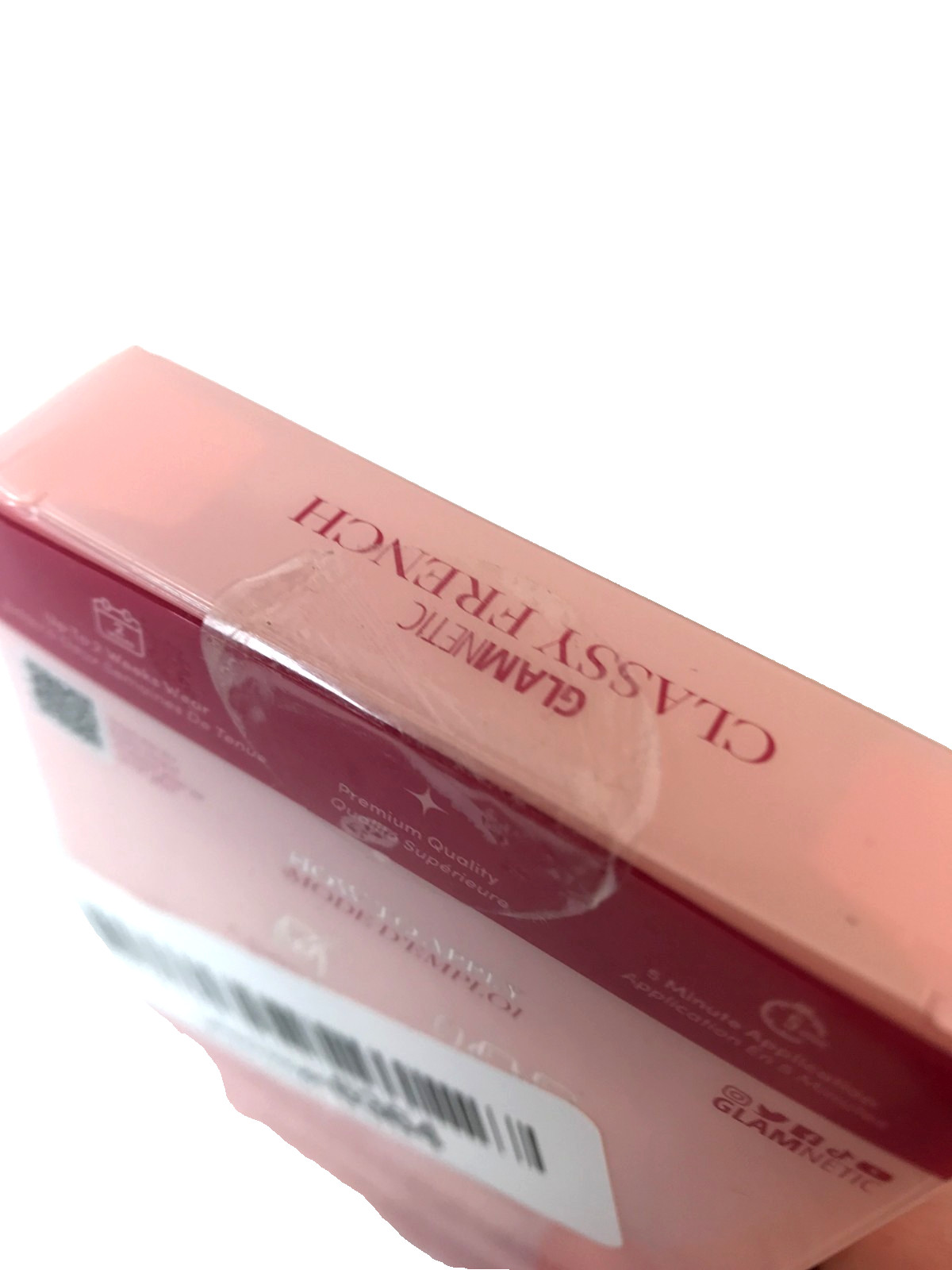 Glamnetic Press On Nails Classy French Tip Medium Square Complete Manicure Set