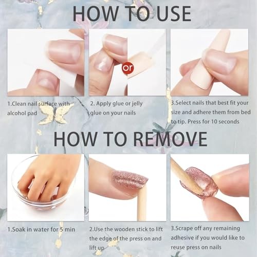Easter French Tip Press on Nails Almond Medium Fake Nails Rabbit Design Style 5