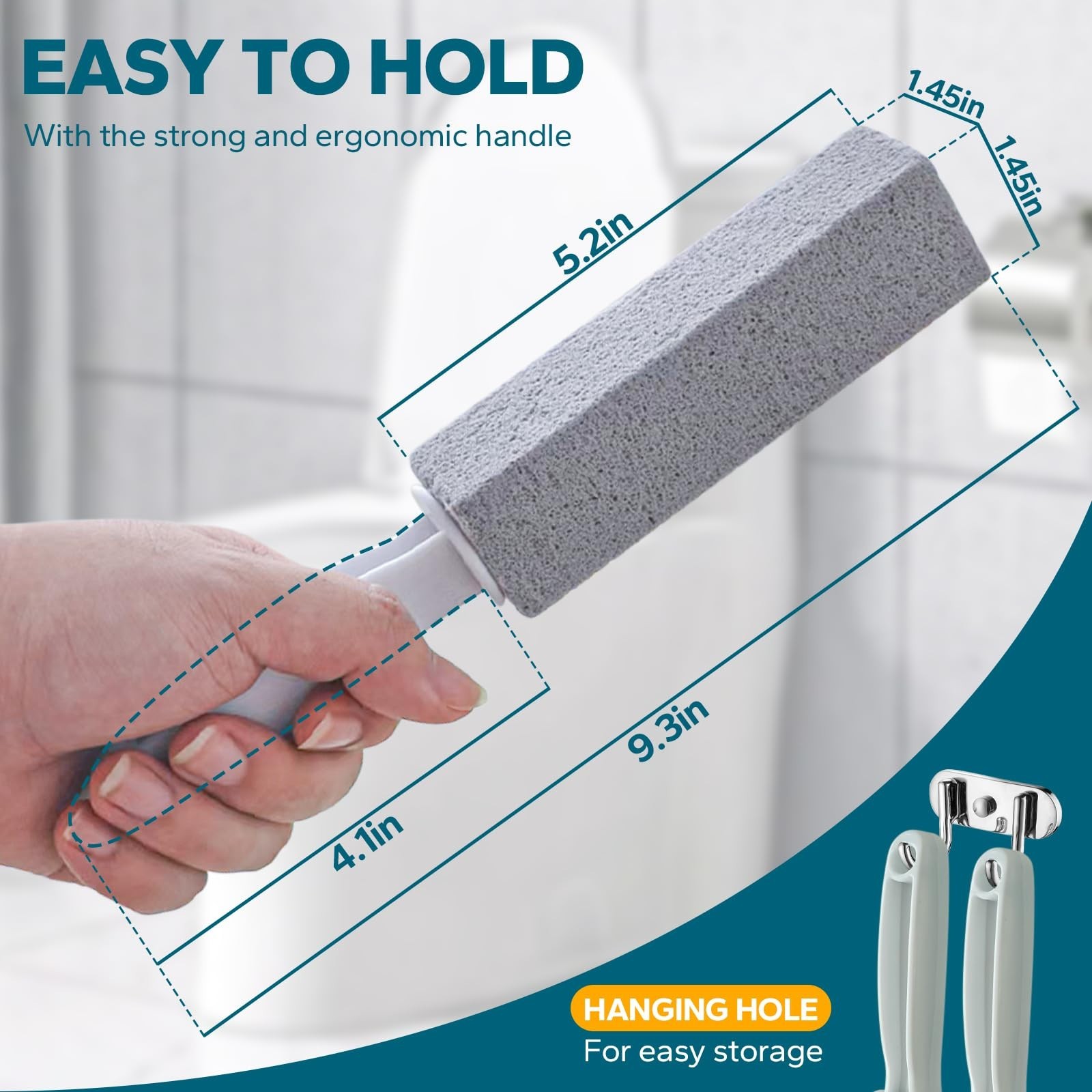 Emycool Pumice Stone Toilet Bowl Cleaner, 12 Pack Toilet Pumice Stone with Ha…