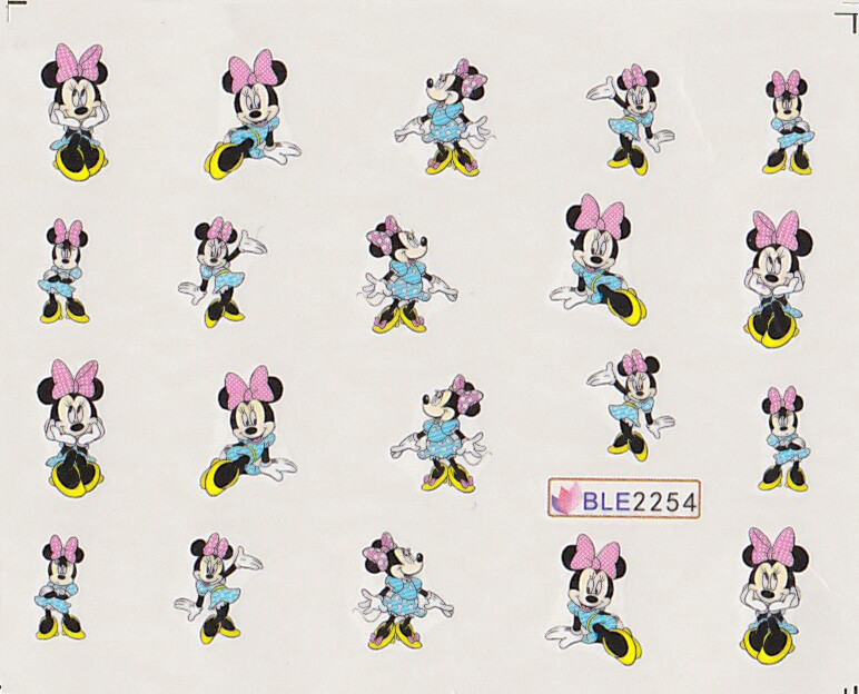 1-11 sheets Kids Mickey Mouse Nail Stickers Minnie Bow Ears Gift Goode Bag B-day