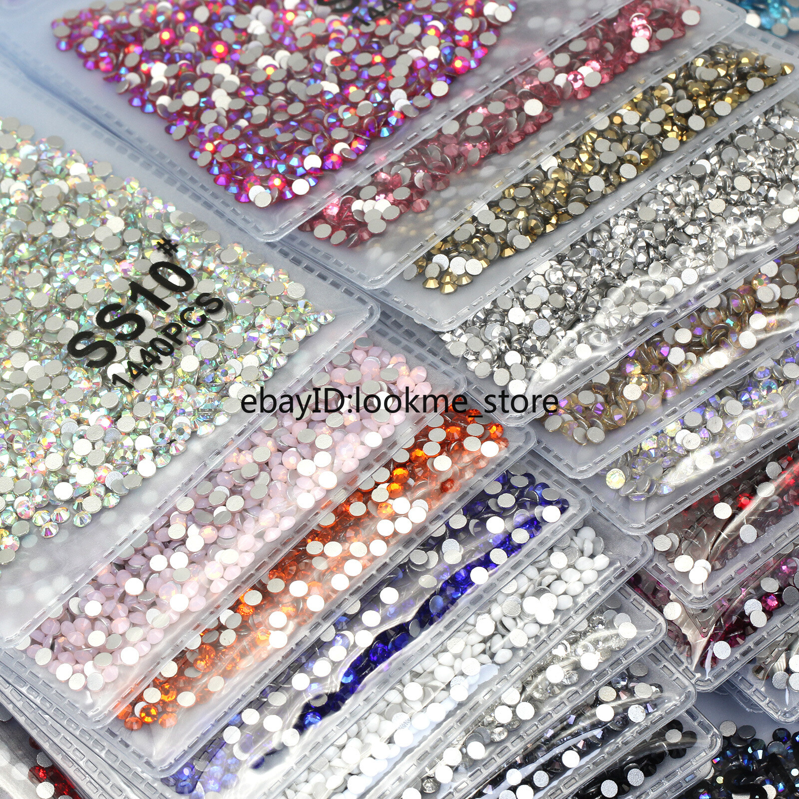 1440p 2.8mm (ss10) Crystal Glass Rhinestones Flatback Gems Nail Art Crafts Decor