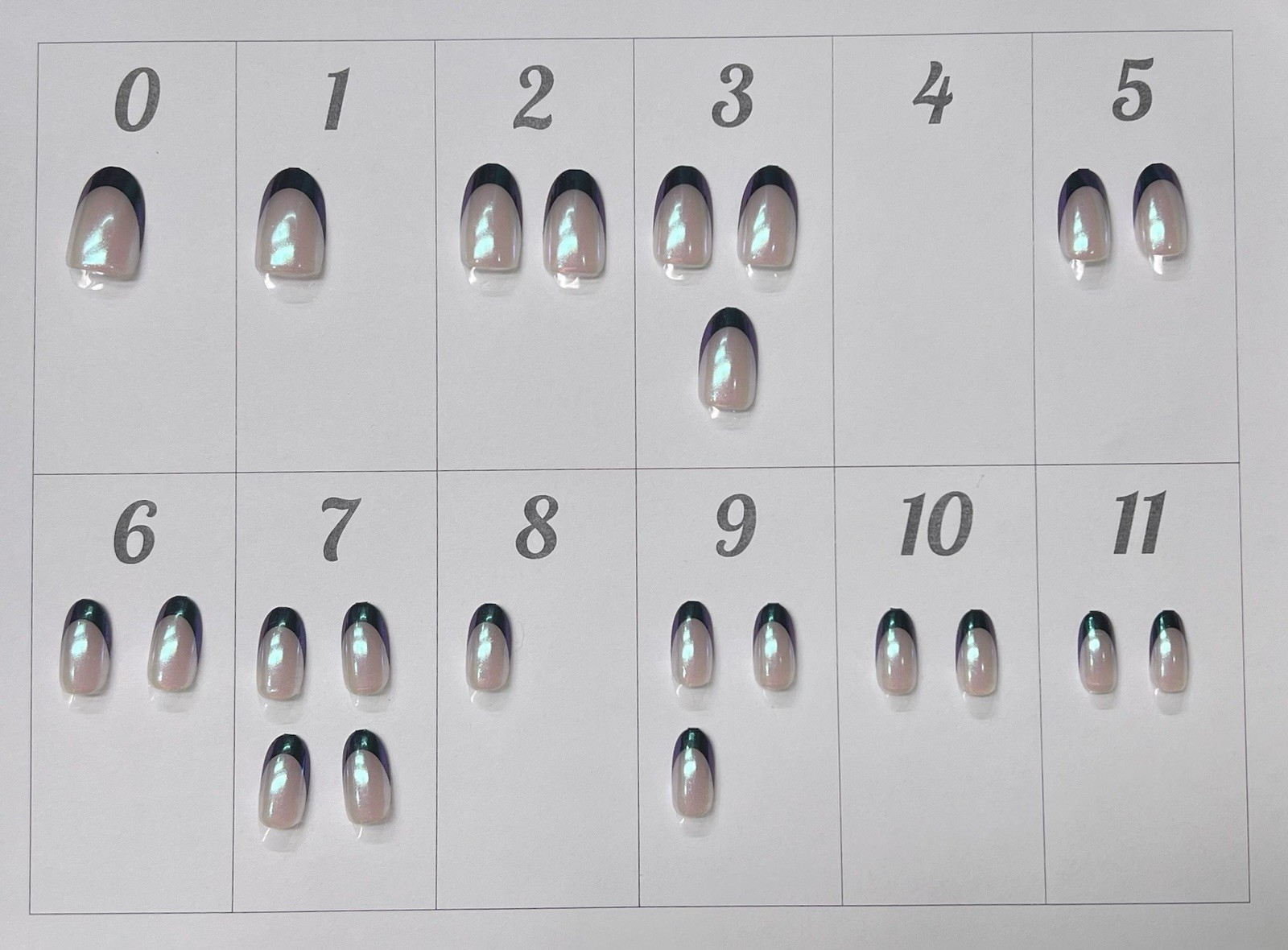 4 Sets Kleo Kolor Press On Gel Nails~Vert Jolie~Super Nova~Snowball Fight