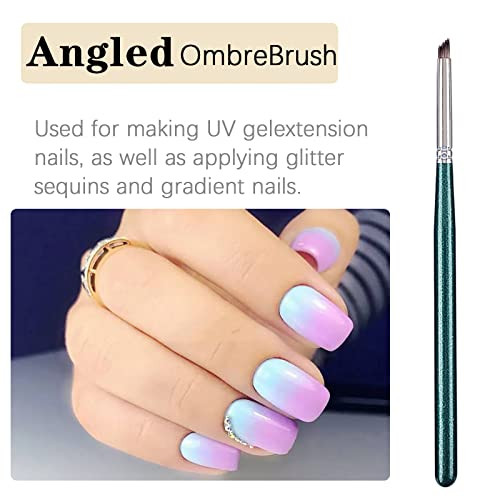 KAAGEE 3pcs Ombre Nail Brush Nail Paint Pen for Lace Line Gradient Color Ombre