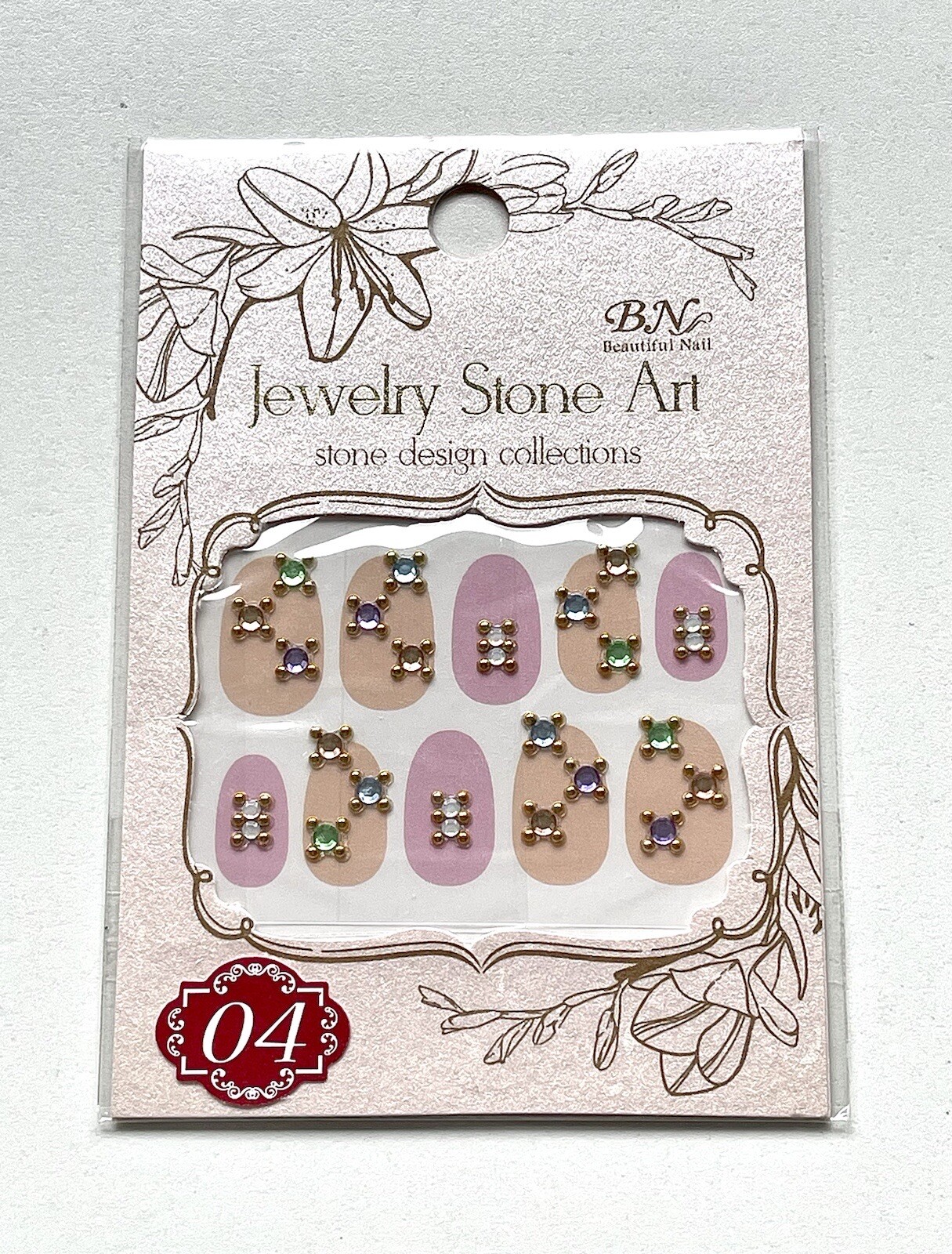 Japan BN Jewelry Stone Art multi-colour crystals nail stickers日本水晶指甲貼