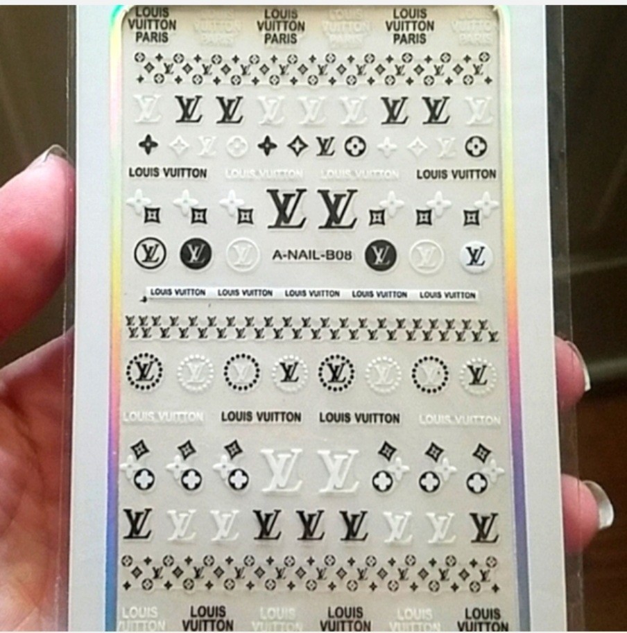 NWT NAIL ART DESIGN SELF-SEAL STICKERS SOLID BLACK & WHITE N°26!