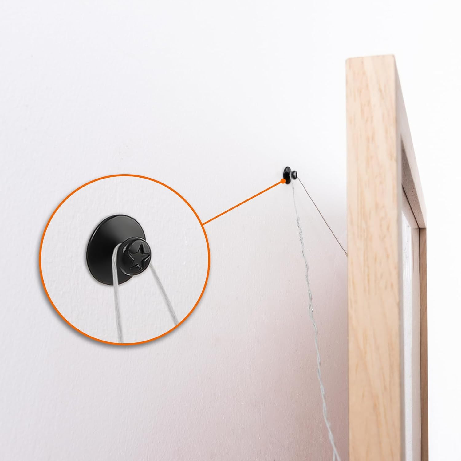 60Pcs Double Headed Nails for Hanging Pictures, Renter Friendly Decor Pictures H