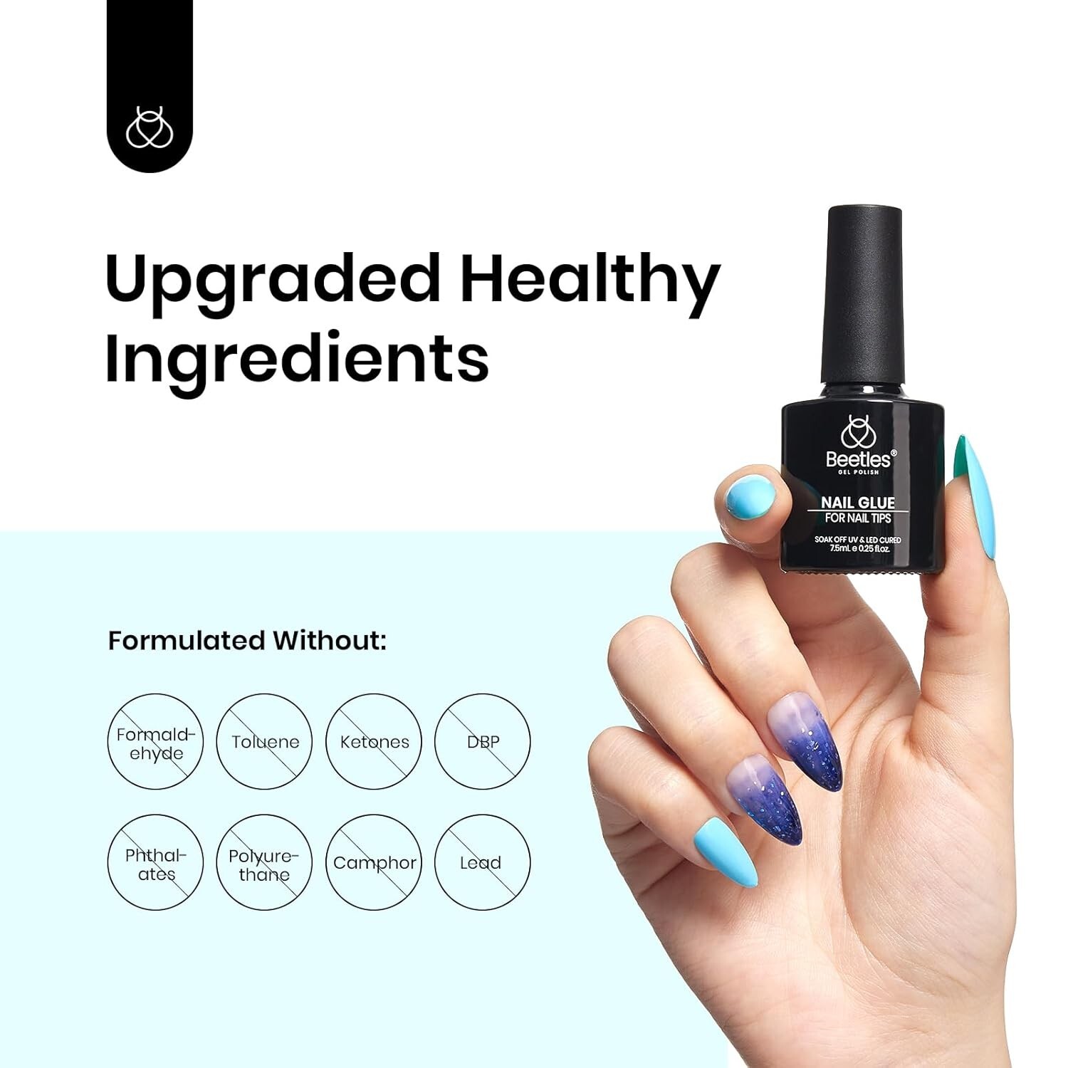 Beetles 9-in-1 Nail Glue Gel for Long-Lasting Acrylic & False Nails – 7.5ML