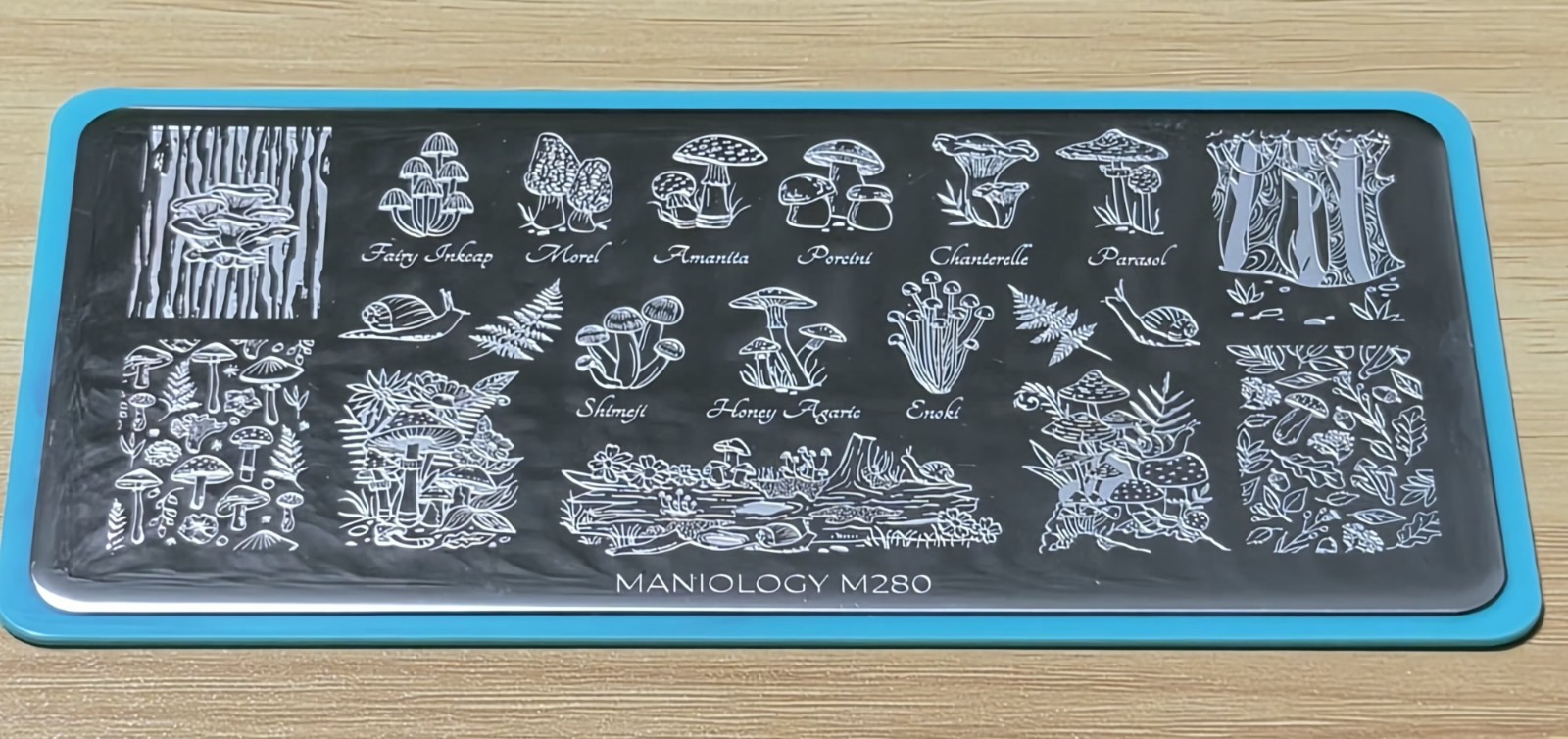 Maniology Nail Stamping Plate Lot M280 M068 M305 HTF Retired Mushroom Forest Lot