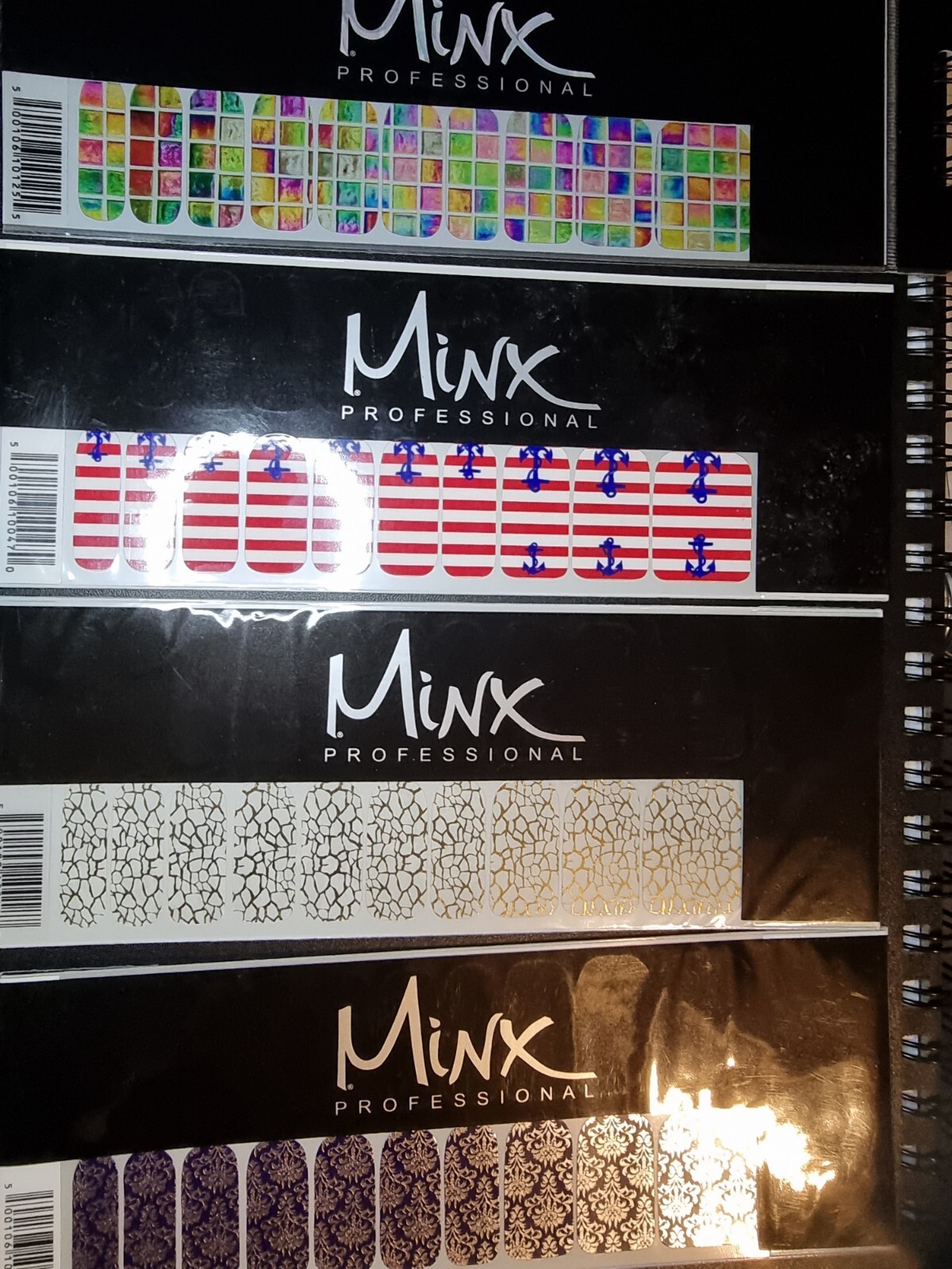 Minx Nail Foils Bundle Flowers Silver Anchors Tie-Dye Bright New