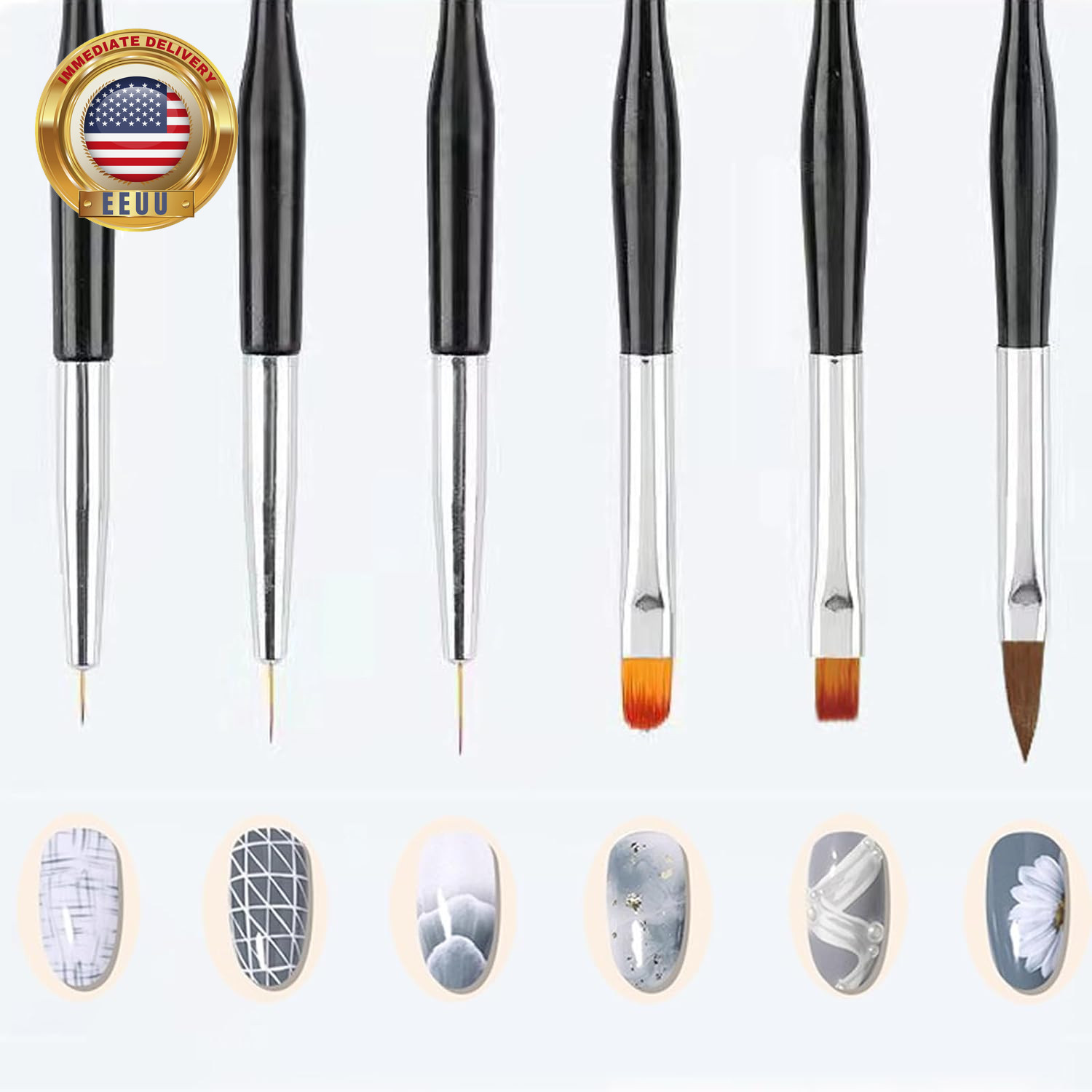 Nail Art Tool, 5 Pcs Nail Dotting Pens, 3 Pcs Nail Brushes and Nail Liner Pens,