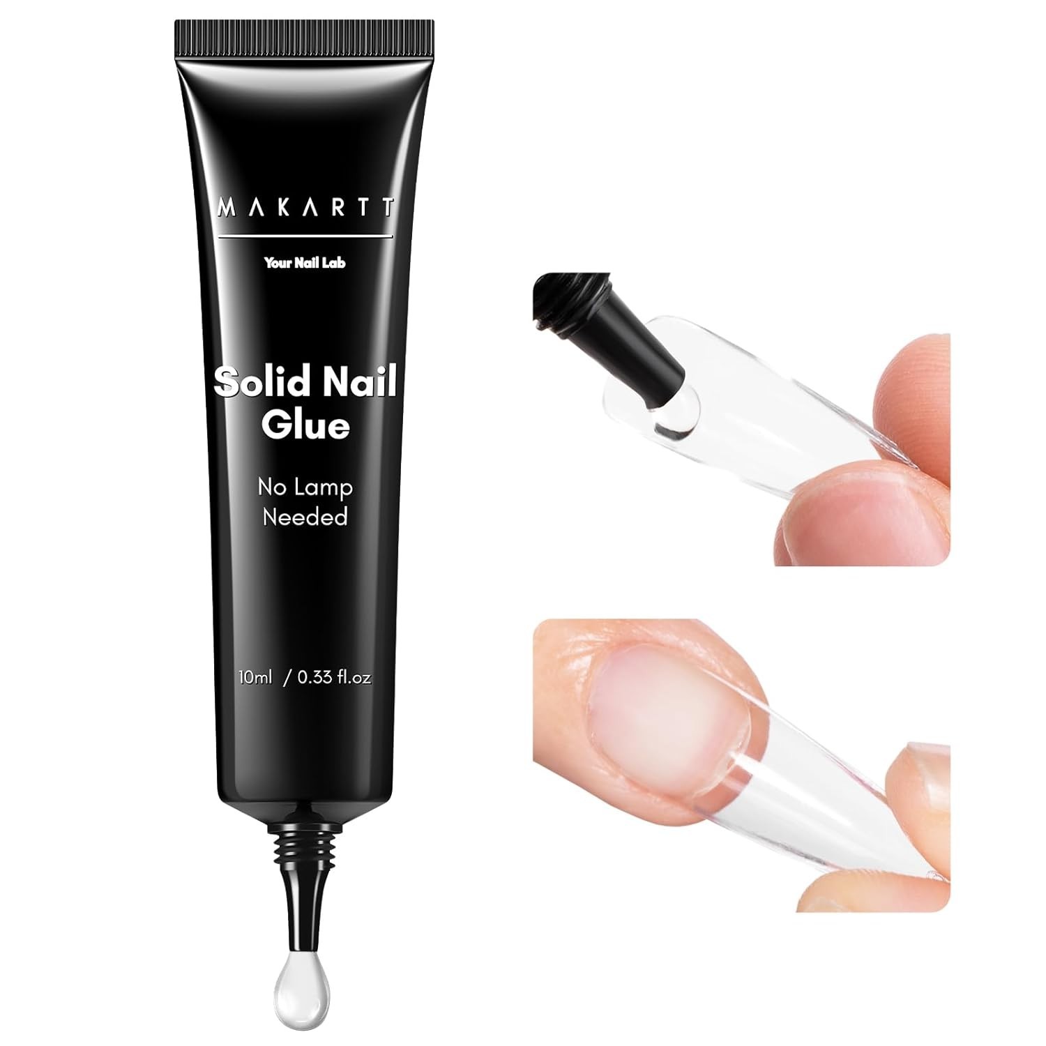 Semi-Solid Nail Glue: Water-Resistant & Mess-Free, Perfect for Press-On Nails