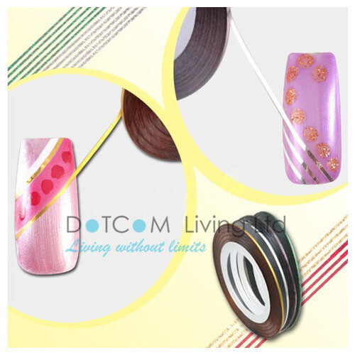 12 COLOR NAIL STICKER ROLLS STRIPING TAPE LINE NAIL ART UV GEL TIP NAIL DIY KIT
