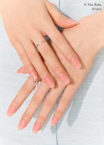Semi Cured Gel Nail Strips (N Tint Baby) – Pink, Tint, Works with Any UV/LED