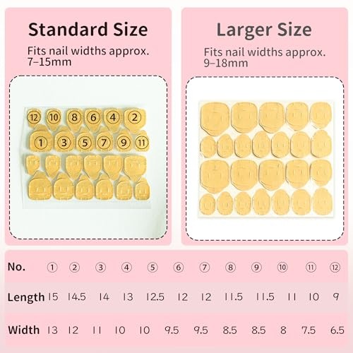 Sun&Beam Jelly Nail Tabs for Press-On Nails, 0.3mm Thin, Waterproof, 600pcs