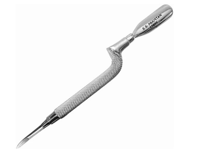 Curved Nail Pusher Double Head Stainless Steel Cuticle Nail Manicure Tool