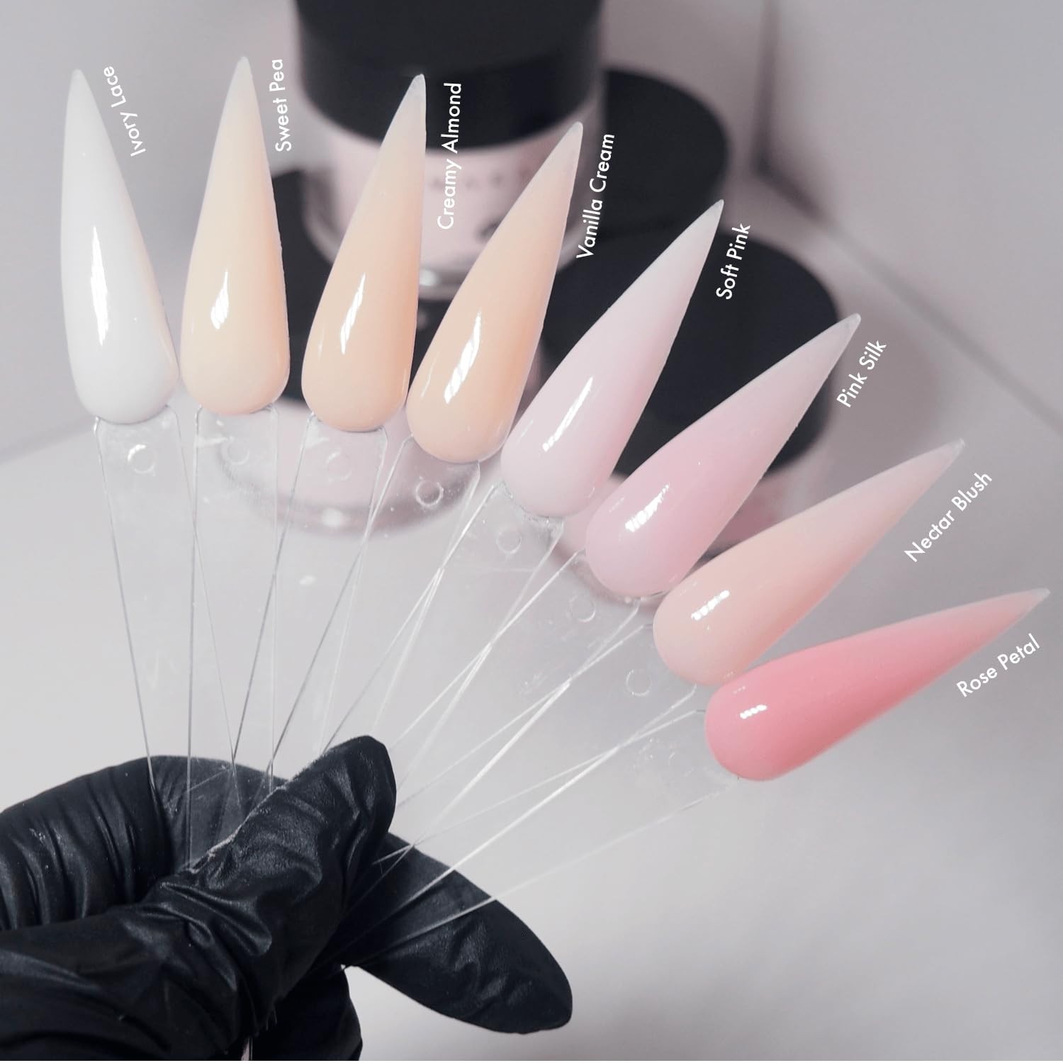Long-Lasting Acrylic Powder Collection, 8 Colors