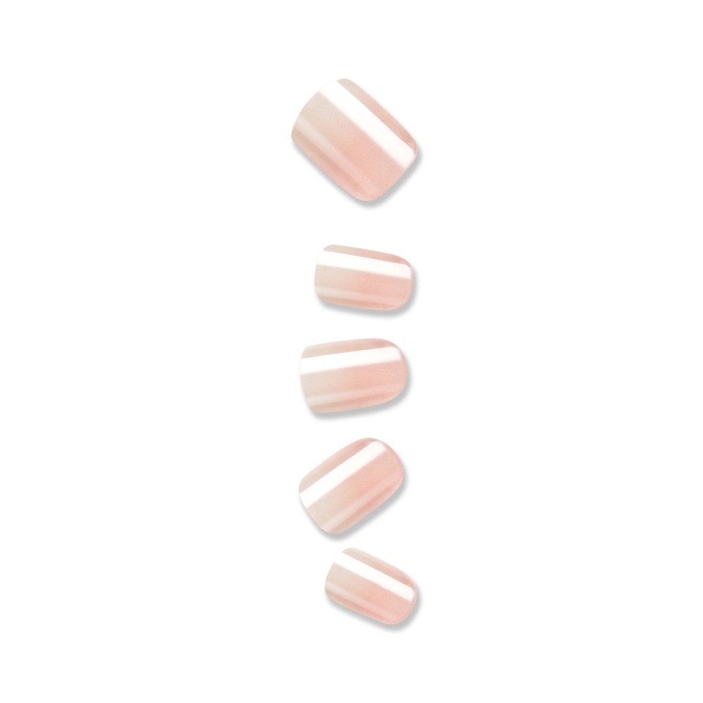 Short Square Oval Press on Nails Pink False Nails 30 Pieces Glue on Artificial