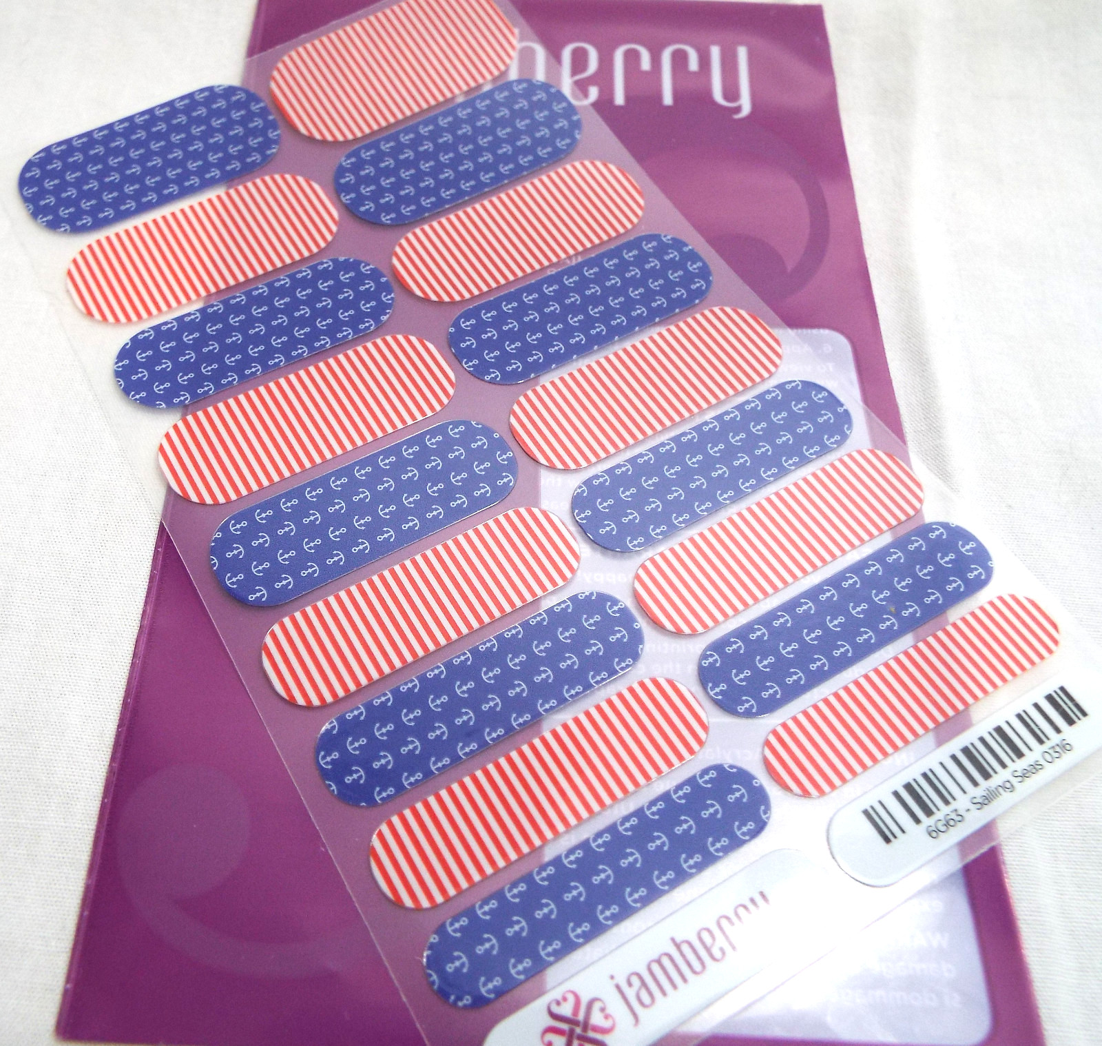 Jamberry Sailing Seas 0316 6G63 Nail Wrap Full Sheet