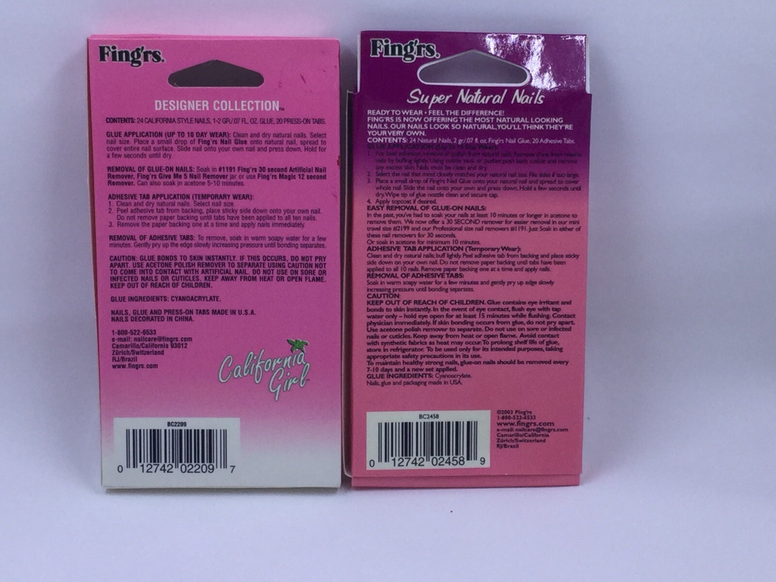 2x Packs Of Press on NAILS-Super Natural Look and Floral inc.Glue and Tabs