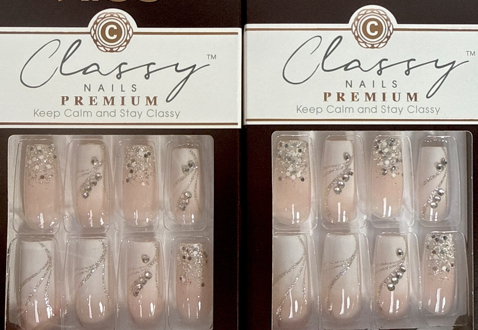Kiss Classy Premium Long Nails Csp03 Design – Set Of 2